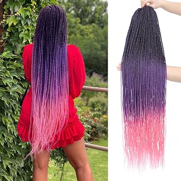 Crochet Hair for Black Women - 18 Inch &28 Inch 8 Packs Senegalese Twist Crochet Hair Pre Looped, 35 Strands/Pack Ombre Twist Crochet Hair