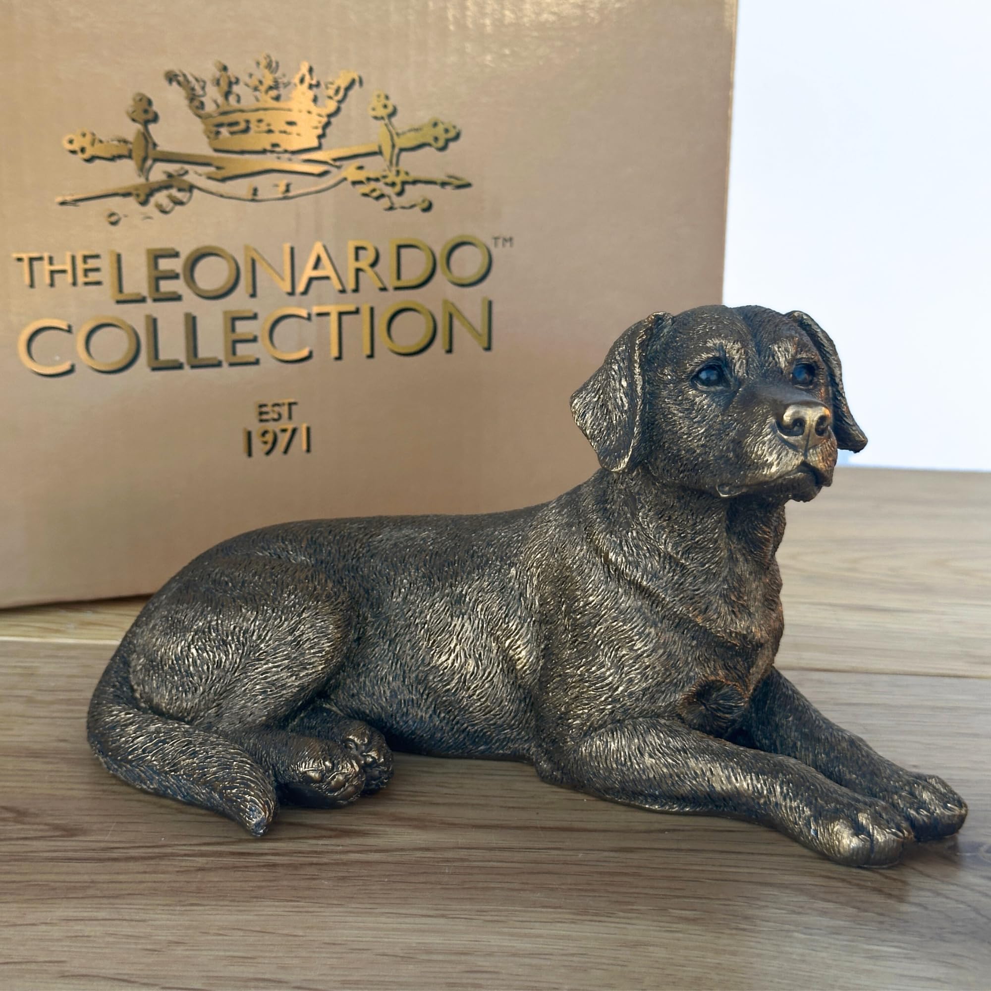 Animal Crackers Labrador Dog Figurine - Bronze - 16cm