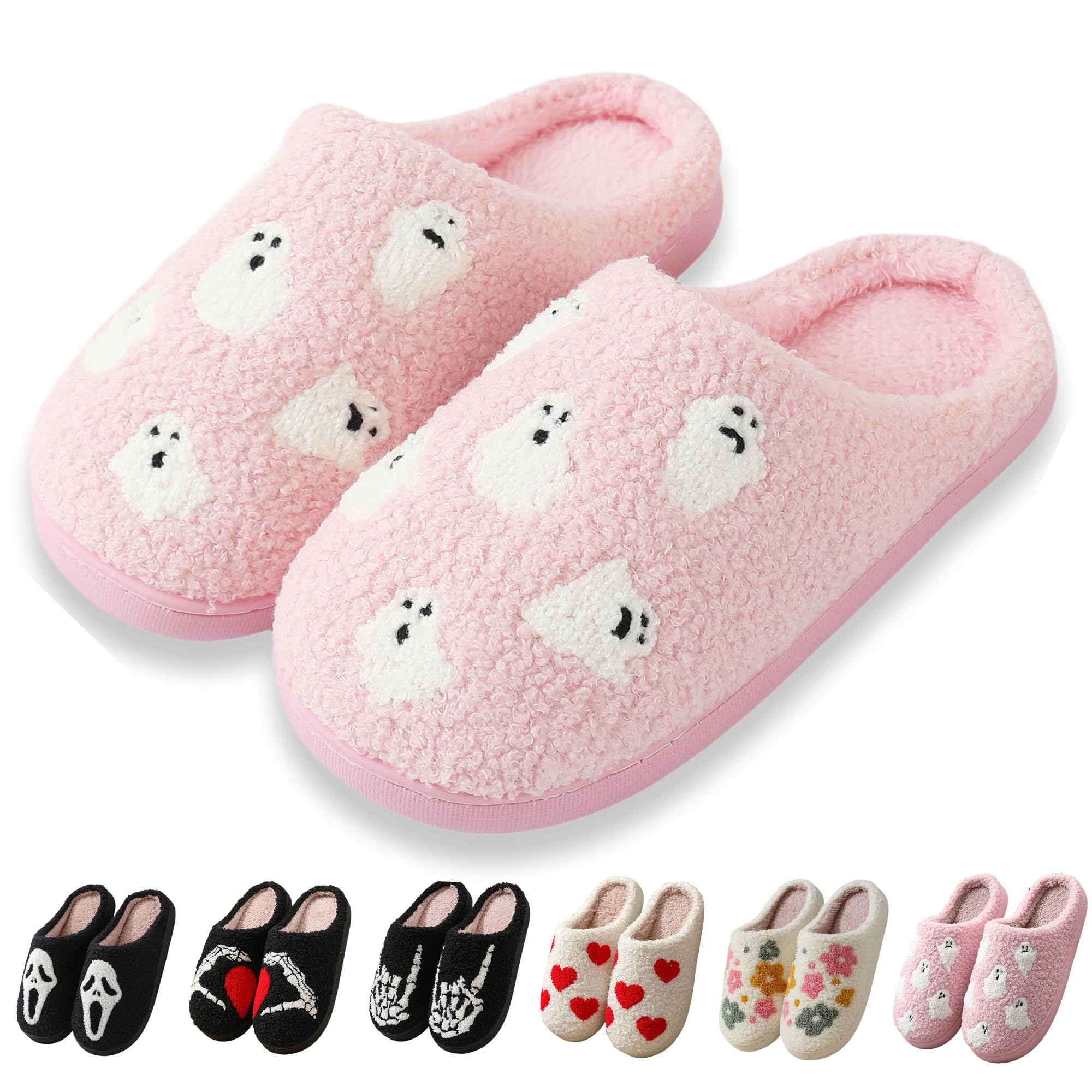 Comfy Elastic Slippers for Women Men,Memory Foam Soft Plush House Slippers
