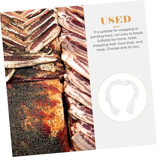 Miniatura 7 de NOLITOY 12 piezas Char Siew cuerda trenzada almacenamiento y organización red elástica carne cordel de carne red red de red de salchicha tubo de red