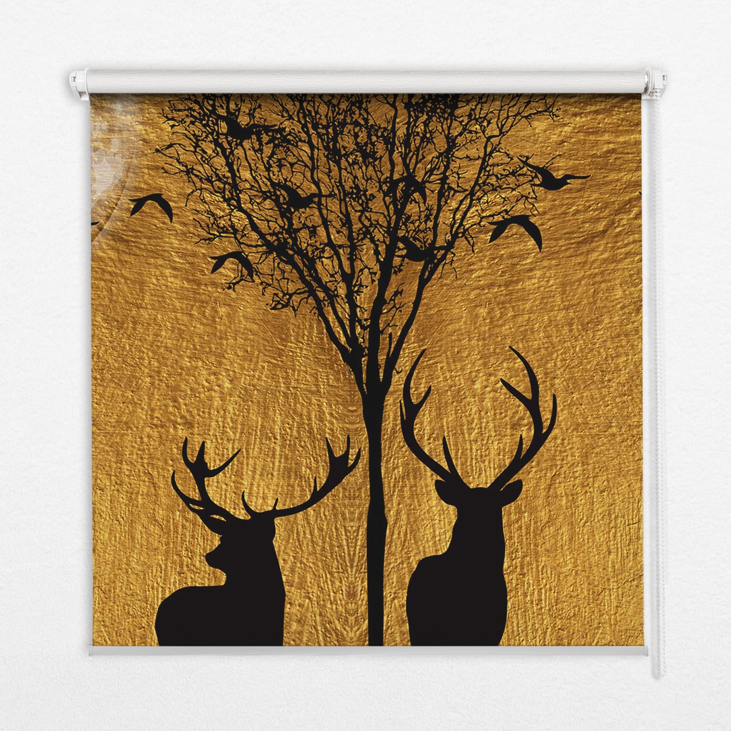 Store Enrouleur Perméable Cerf la Nuit 50x50cm pour ambiance salon cocooning
