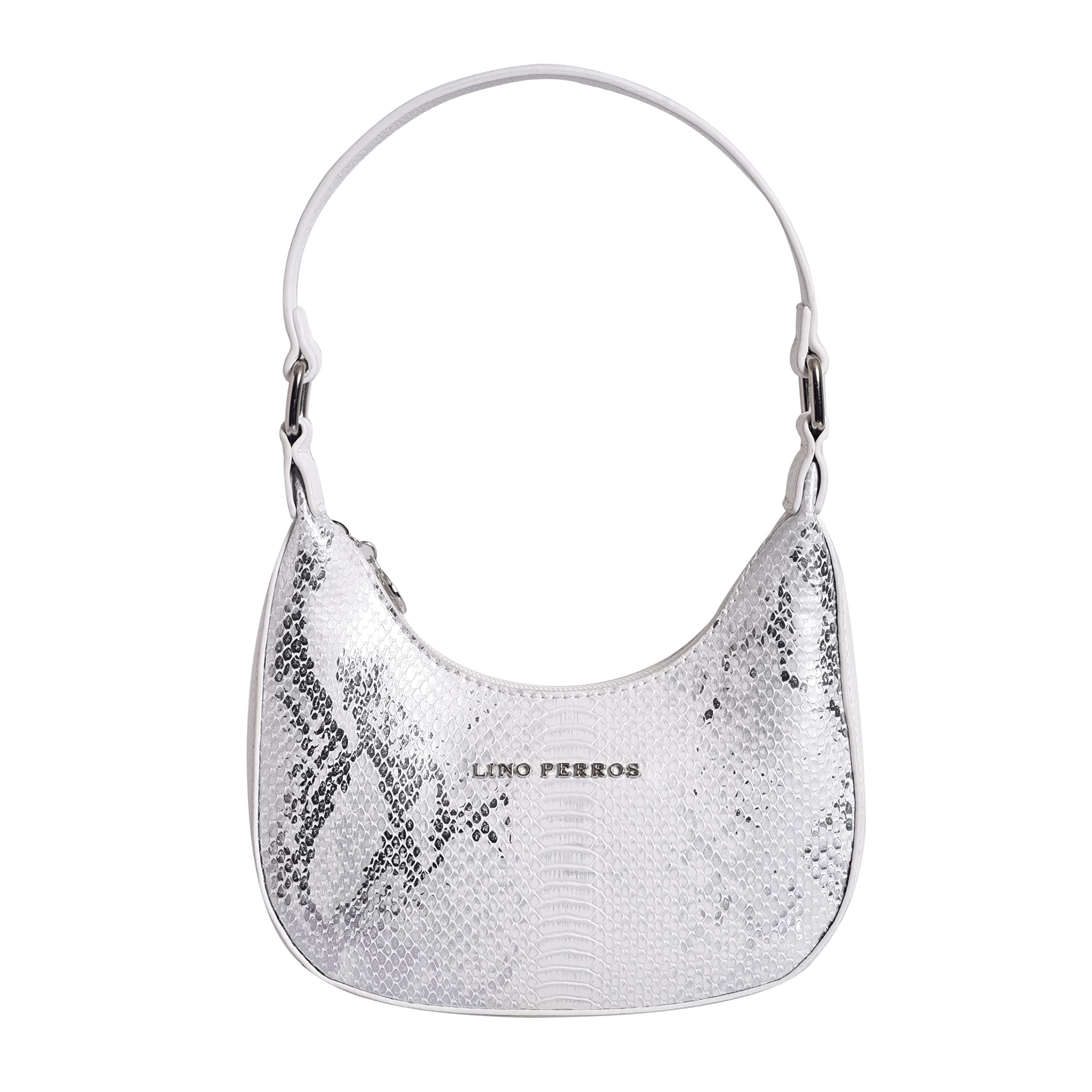 Lino Perros women fancy white handbag (WHITE) (B09P69C938) Amazon Price History, Amazon Price Tracker