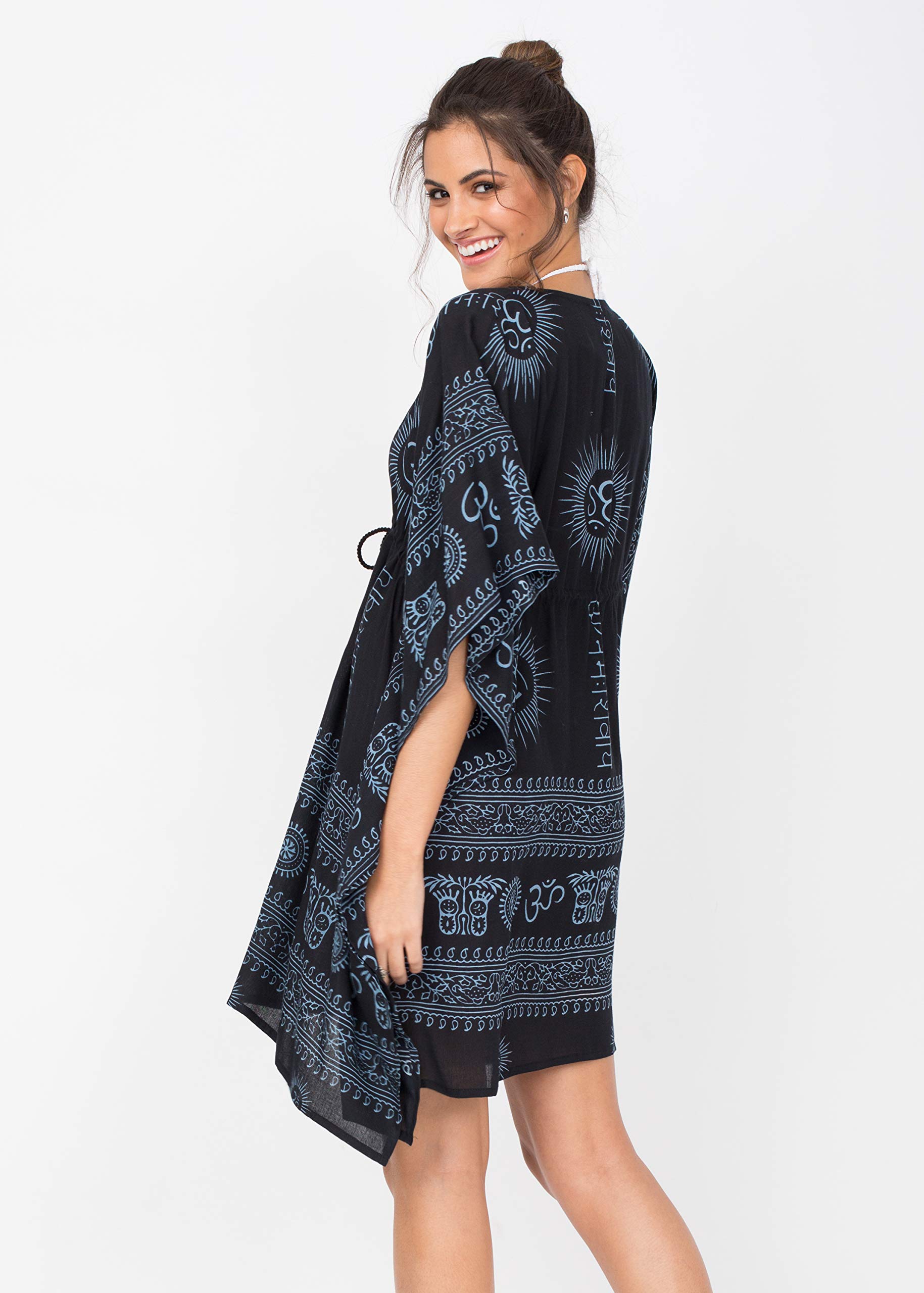 likemary Plaża Cover Up Kaftan - Pokrowiec na basen i strój kąpielowy Ohm Print