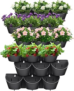 Worth Garden Upgraded 6 Sets (18 Pockets) Self Watering Stackable Vertic...