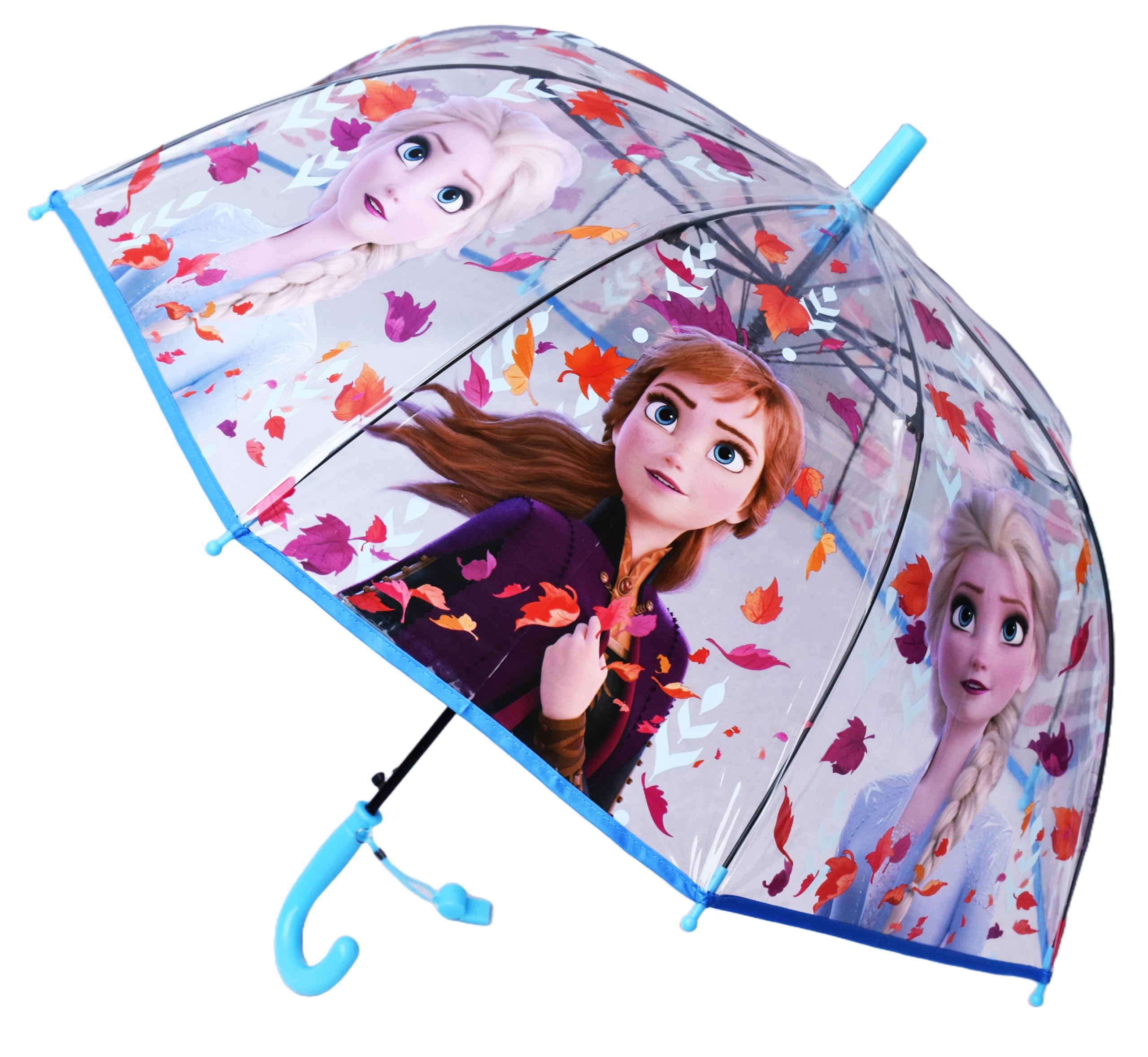 Blue Frozen Elsa Transparent Umbrella, Princess Dome Shape Umbrellas for Children Doll Umbrella for Kids Girls, Cartoon Theme Princess Umbrellas Chatri for Kids for Rain-image-37