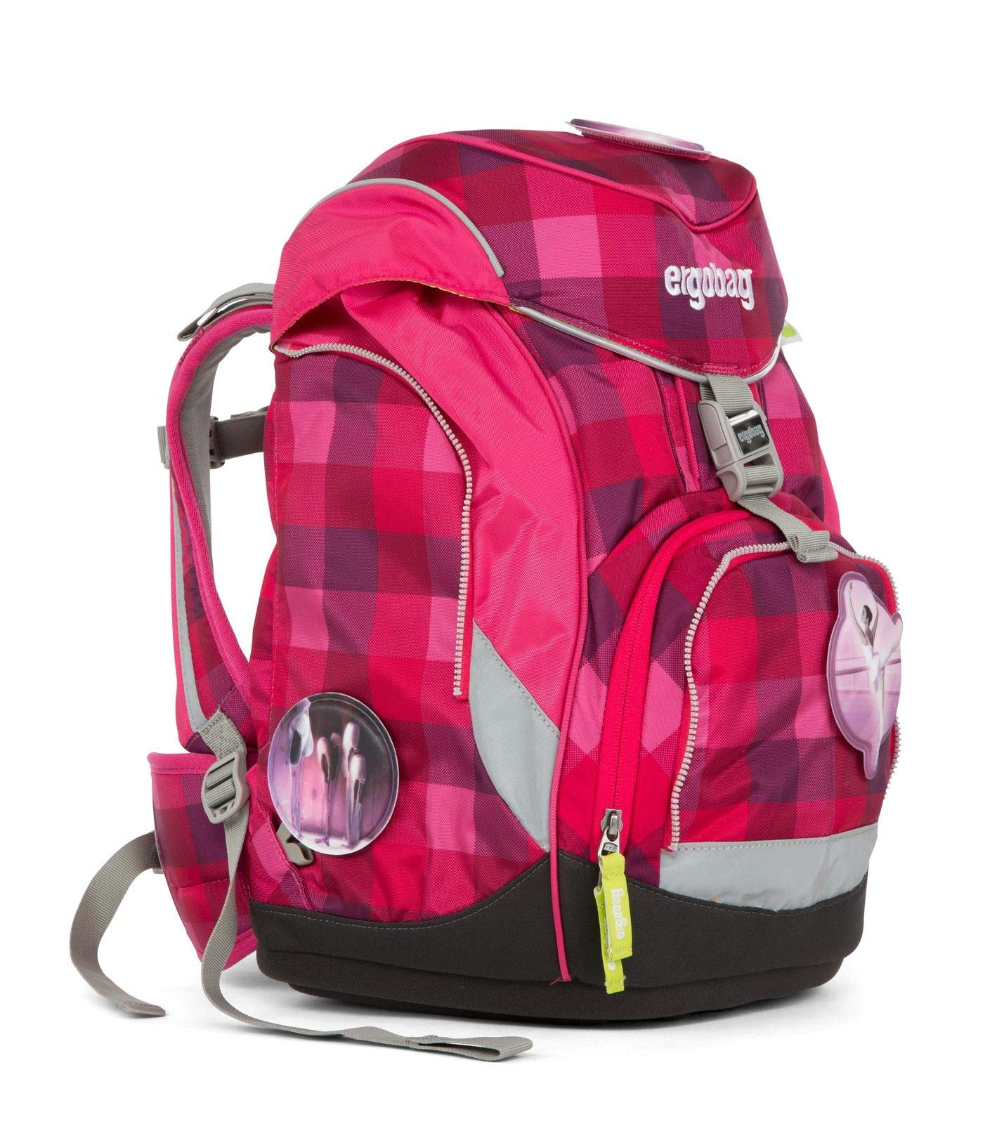 Ergobag pack Schulrucksack-Set RhabarBär (6tlg.), 35 cm, 20 L, Lila Kontrollen