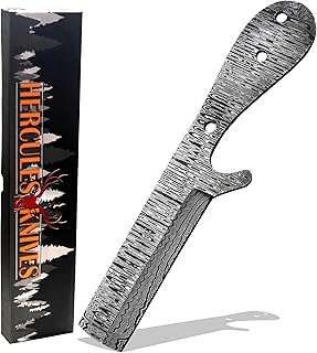 Custom Hand Forged Damascus Steel Blank Blade Bull Cutter Hunting Knife Camping Blade Damascus Blade Billet Handmade Knife Making Supply - Hercules Knives