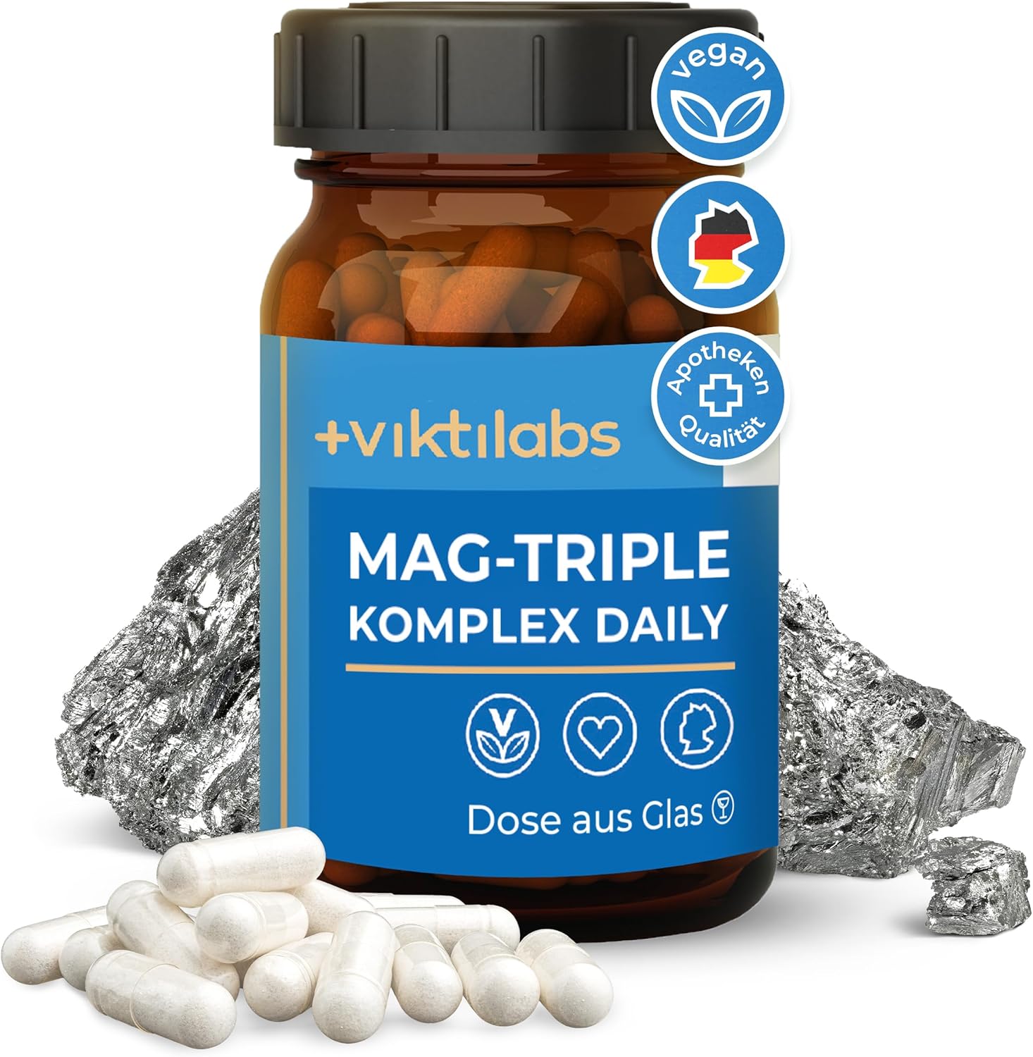 NEU Viktilabs© Magnesium hochdosiert Kapseln 100 vegan
