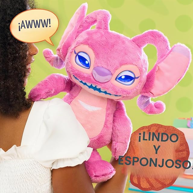 Foto 4 de 7 de Just Play Peluche Disney Mil Caras Angel Interactivo de 34 cm, con Más de 50 Sonidos y Reacciones