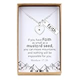 Stainless Steel Mustard Seed Pendant Necklace Christian Baptism Faith Gift with Box Y1030
