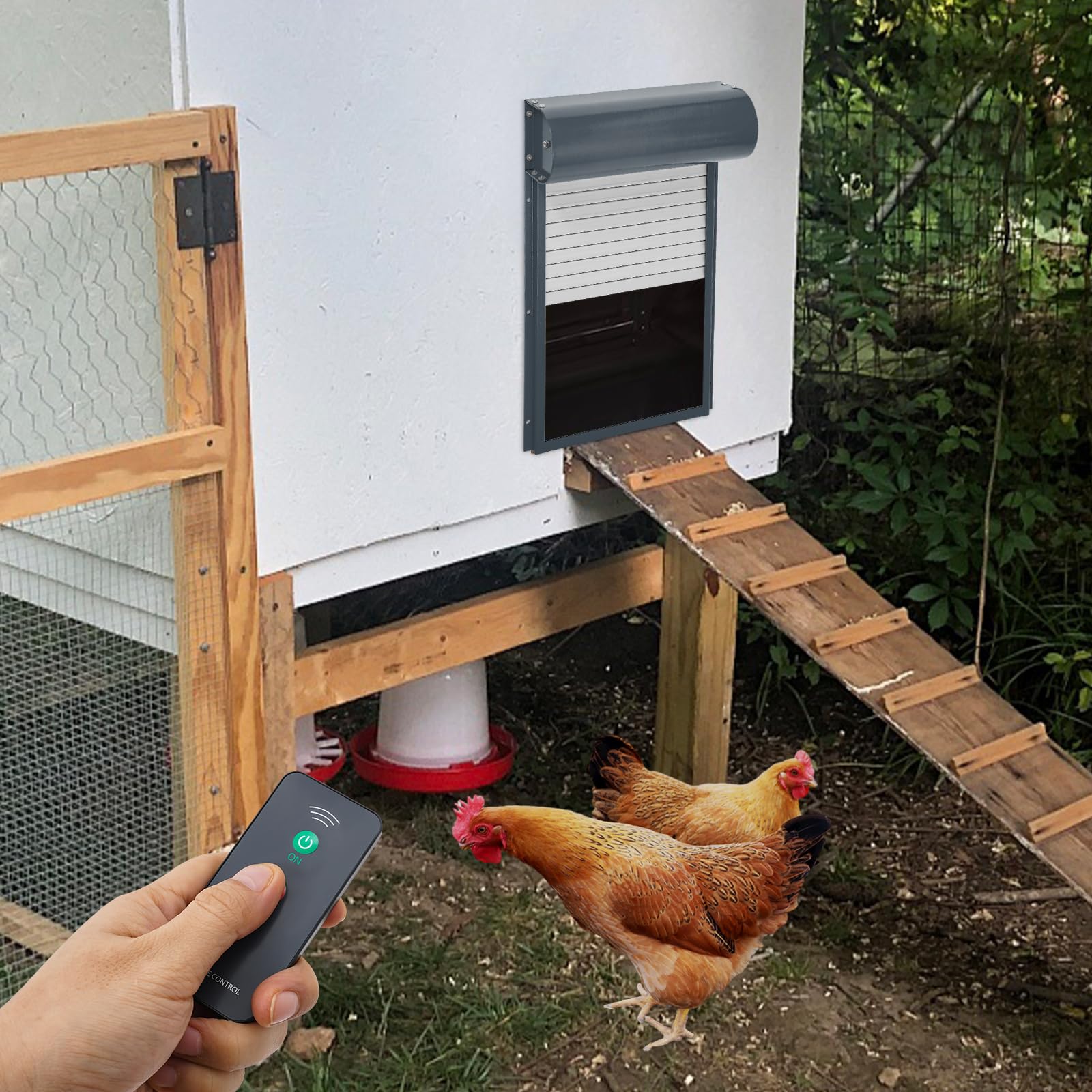 Porta automatica del pollaio, quattro modalità di funzionamento, funzione di protezione intelligente, batteria da 2000 mAh, alimentazione solare