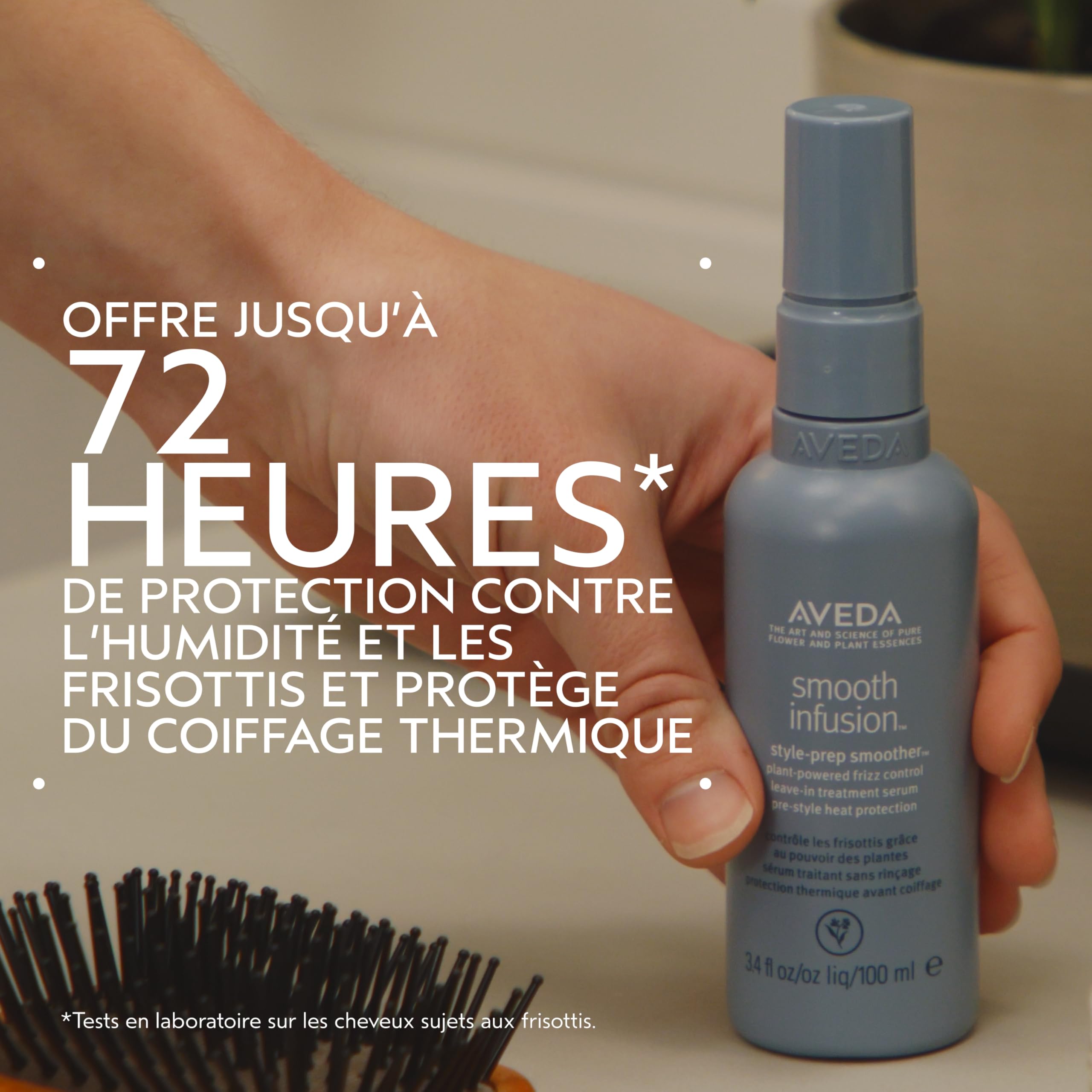 Aveda Smooth Infusion Style-Prep Smoother | Sérum anti-frisottis et lissant non-gras pour cheveux | Protection thermique | Sans rinçage et sans silicone, 100 ml