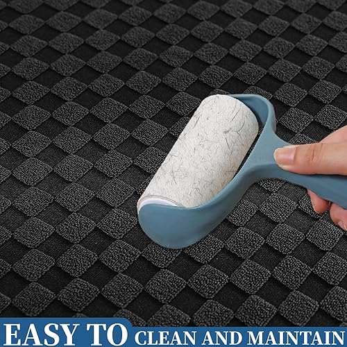 Miniatura 47 de ZNSAYOTX Fundas para Sofá Seccional, Fundas Elásticas de Jacquard con Parte Inferior Elástica para Sofá Seccional en Forma de L, Protector de Sofá