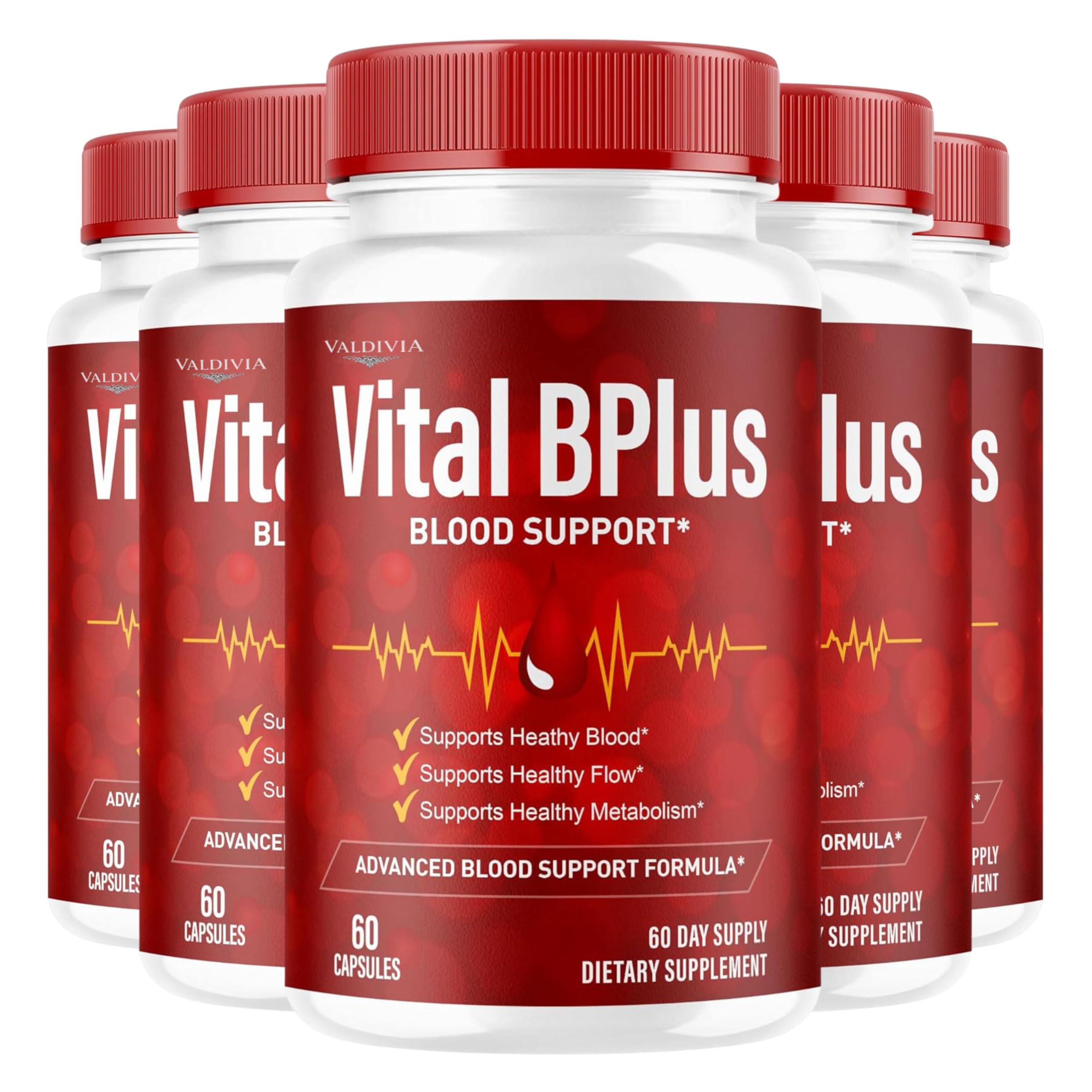Valdivia Vital BPlus Supplement Support Capsules - Official Vital BPlus Advanced Formula All Natural Ingredients Premium Pills Multivitamin for Overall Health & Wellness, 300 Capsules for 5 Months
