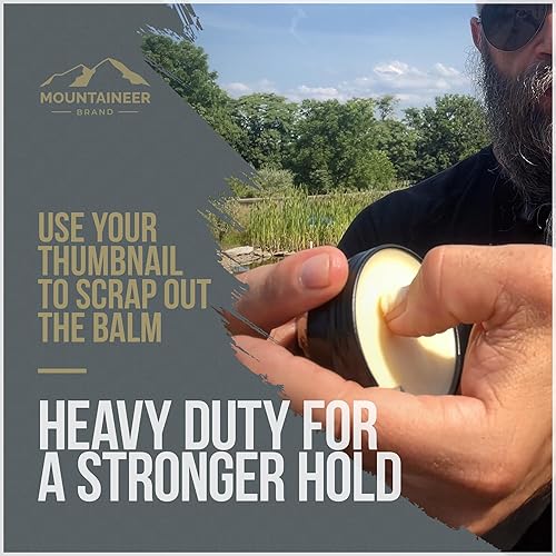 Miniatura 7 de Mountaineer Brand - Bálsamo para barba resistente para hombres, 100% natural, sin parabenos ni colorantes, bálsamo para peinar y acondicionar, forma