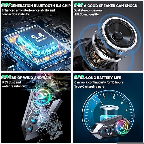 Miniatura 6 de Casco modular de motocicleta Bluetooth aprobado por DOT, cara completa abatible con doble visera, ventilación de visera solar integrada para