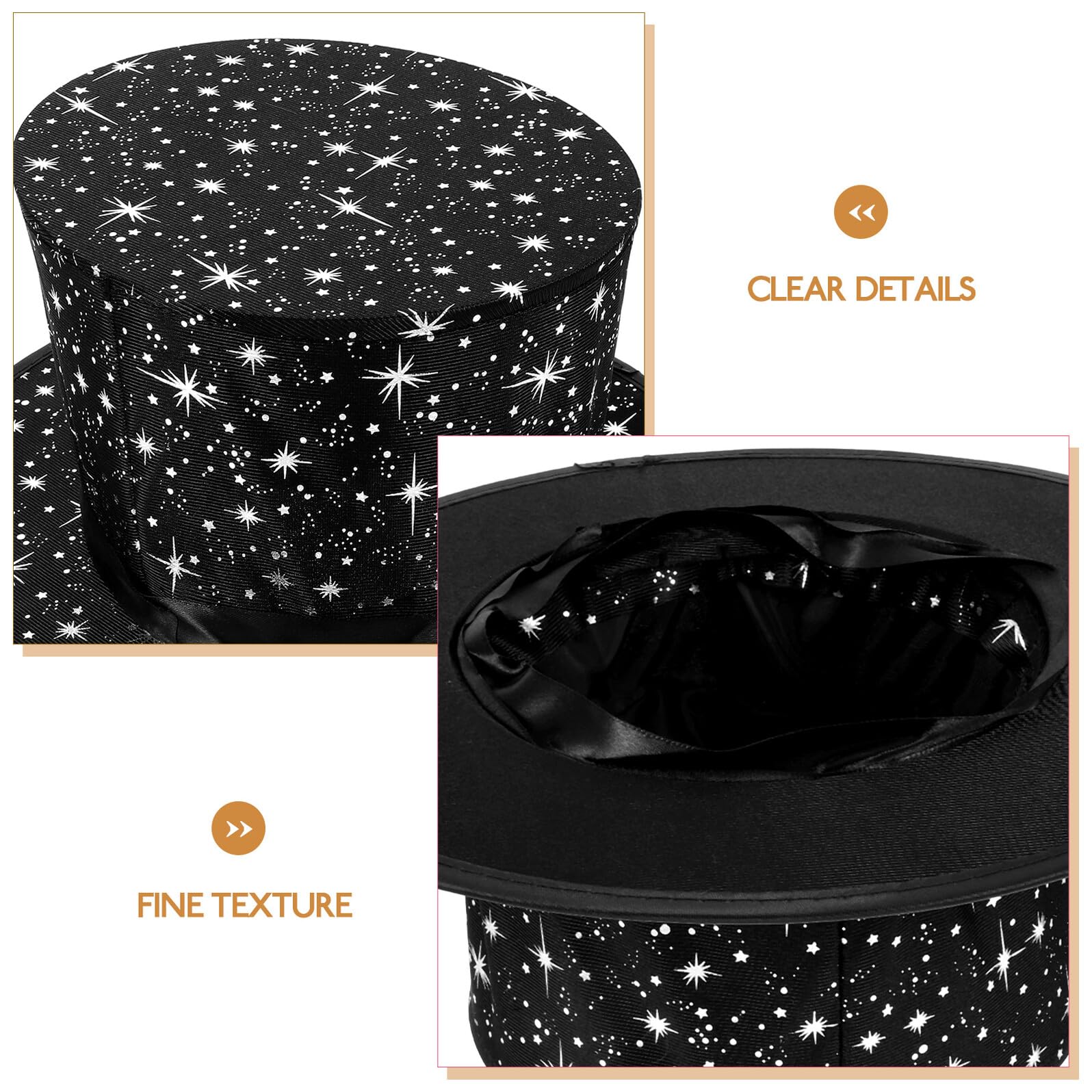 iplusmile Cappello Magico Pieghevole con Stella Piccolo Cappello da Mago per Performance e Feste Halloween Accessorio Costume Carnevale Maghi