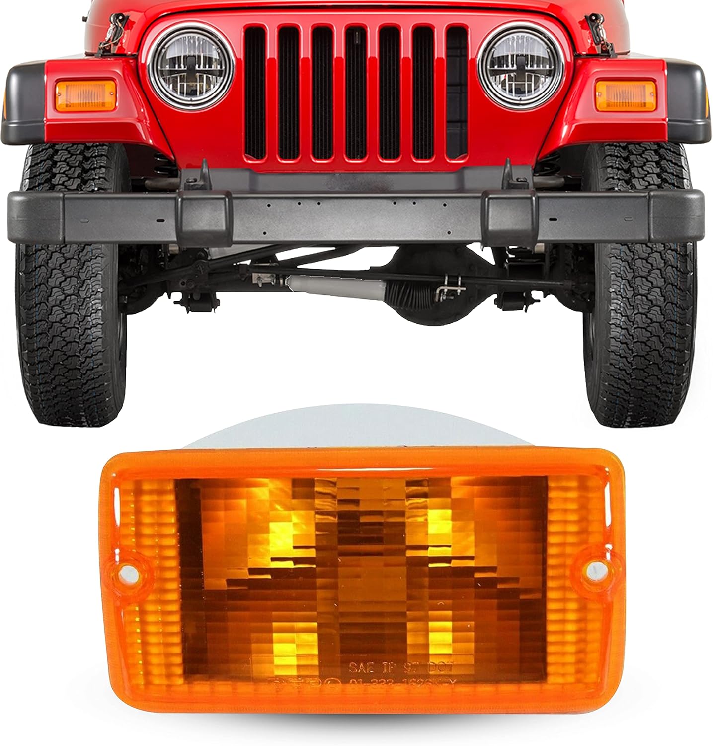 UPPARTS Turn Signal Light Assembly For 2001 2002 2003 2004 2005 2006 Jeep Wrangler