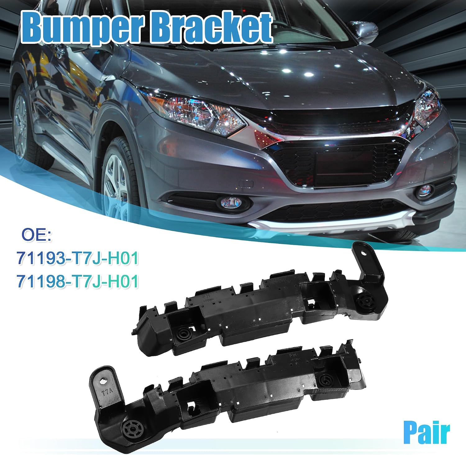 X AUTOHAUX 1 Pair Left Right Side Car Front Bumper Mounting Support Bracket for Honda HRV 2016-2021