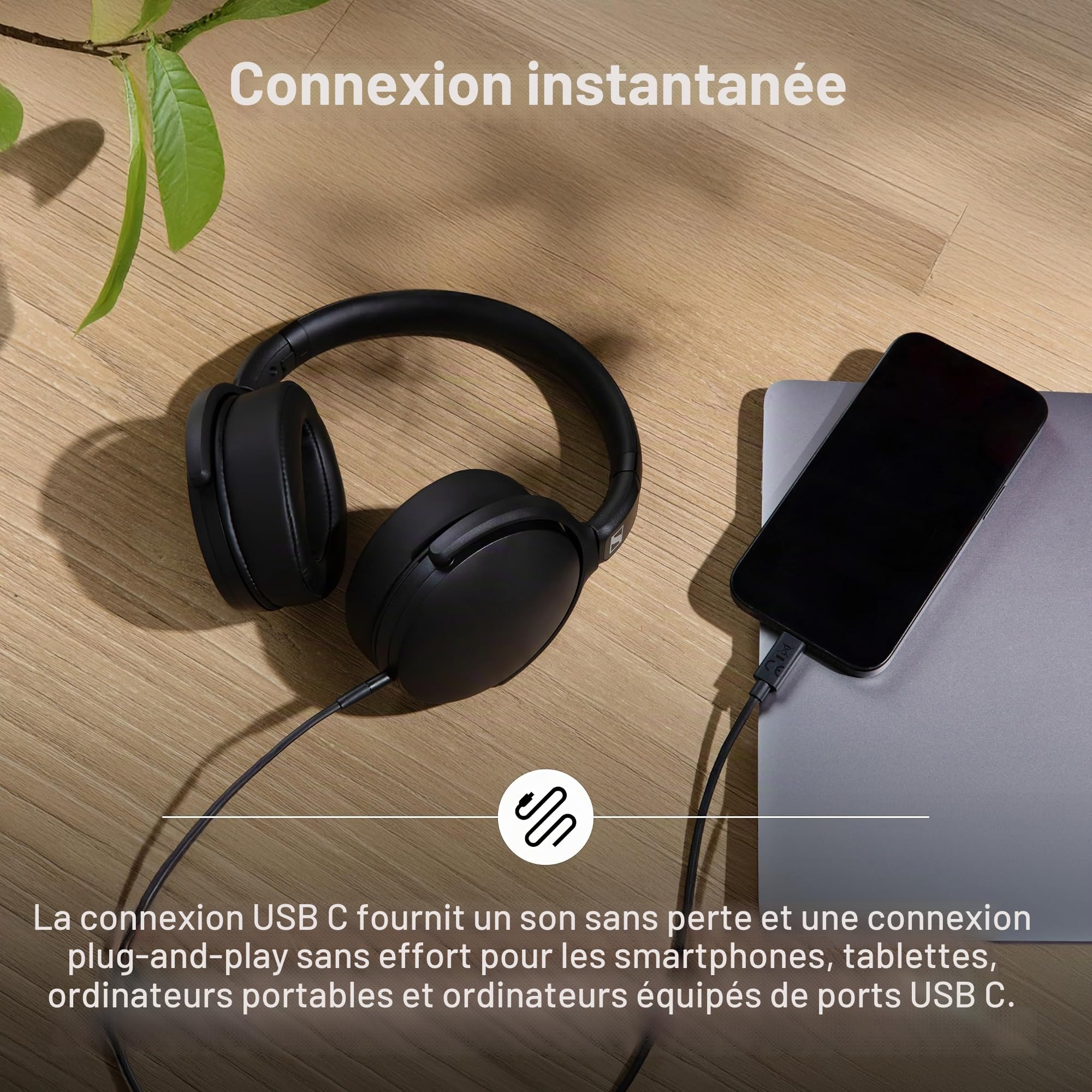 Sennheiser HD 400U - Casque Supra-auriculaire avec télécommande Intelligente ̶ Noir