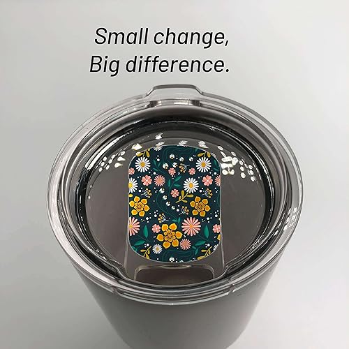 Miniatura 8 de Para YETI - Reemplazo de deslizador magnético, para reemplazo deslizante magnético de tapa YETI, patrón floral, paquete de 4