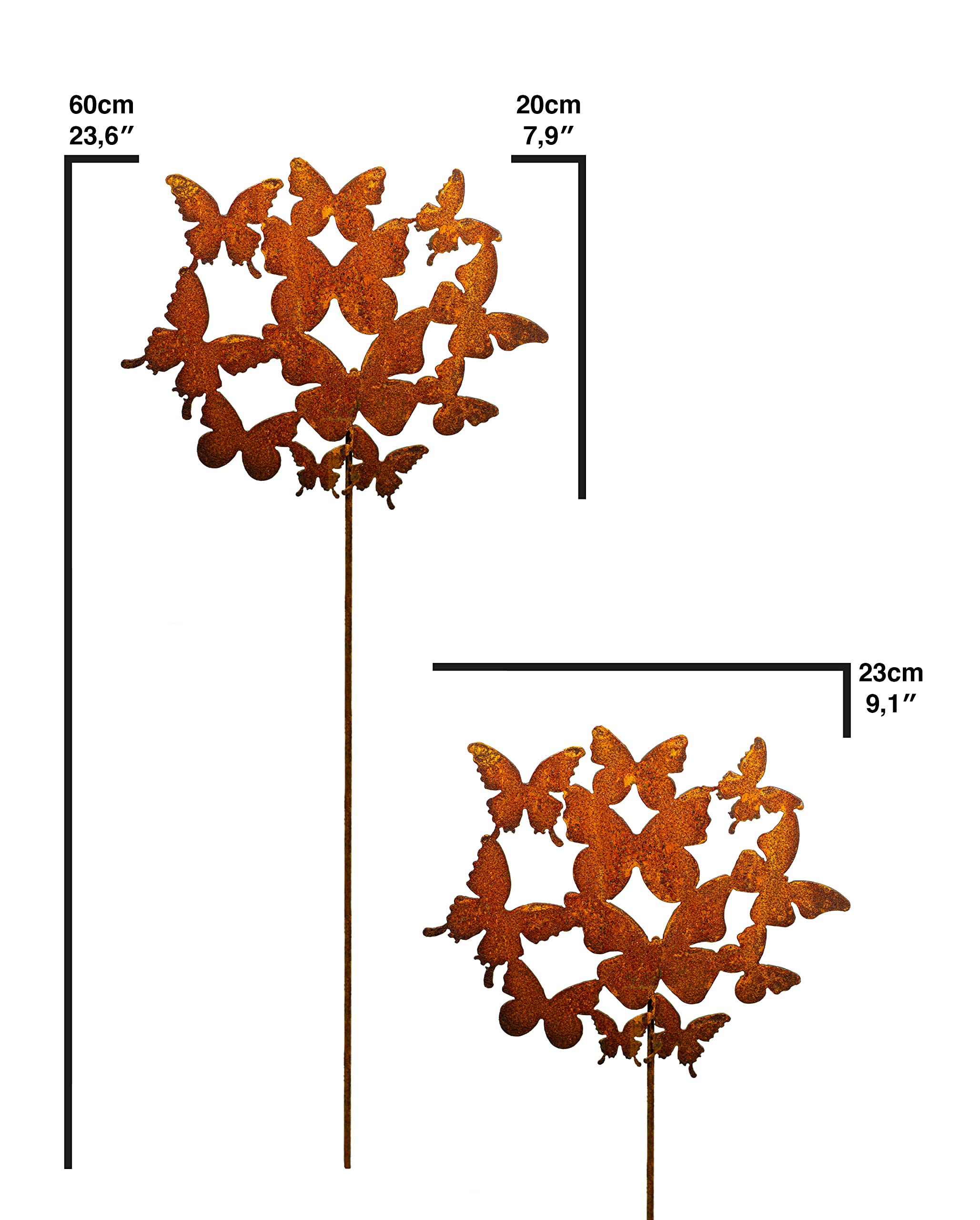 Blümelhuber Butterfly Garden Decoration Rust - Butterfly Garden Decoration Figures - Decorative Spring - Metal Decoration - Image 2