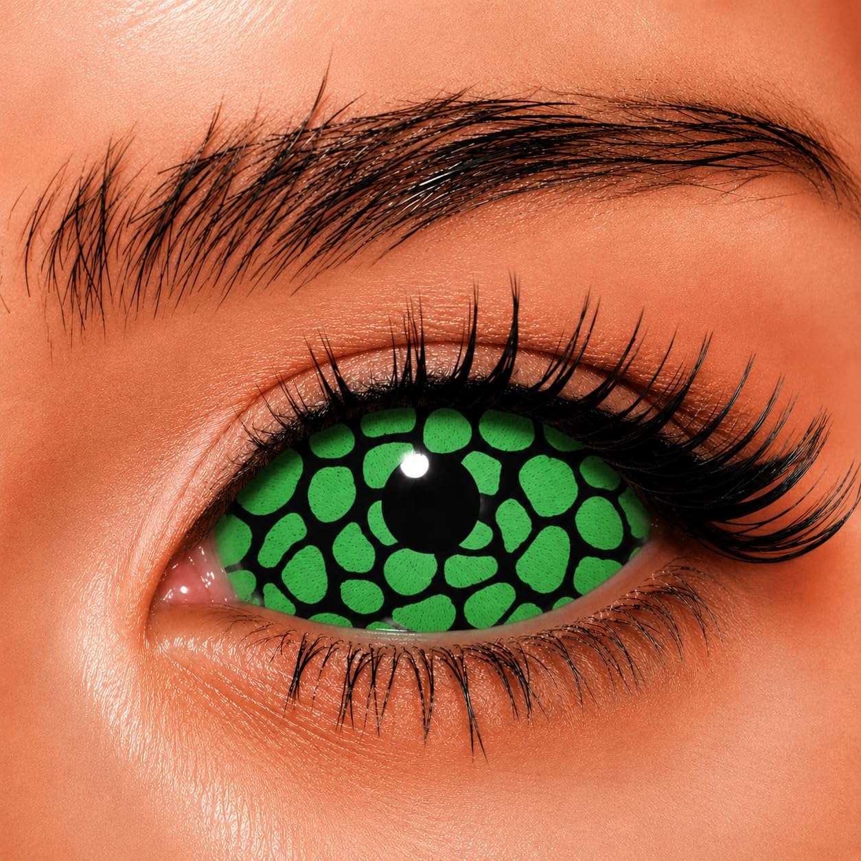 Soczewka kontaktowa twardowkowa - Lizard - 1 para 2 soczewek - Do uzytku przez 1 rok - Bez mocy - COSPLAY - HALLOWEEN