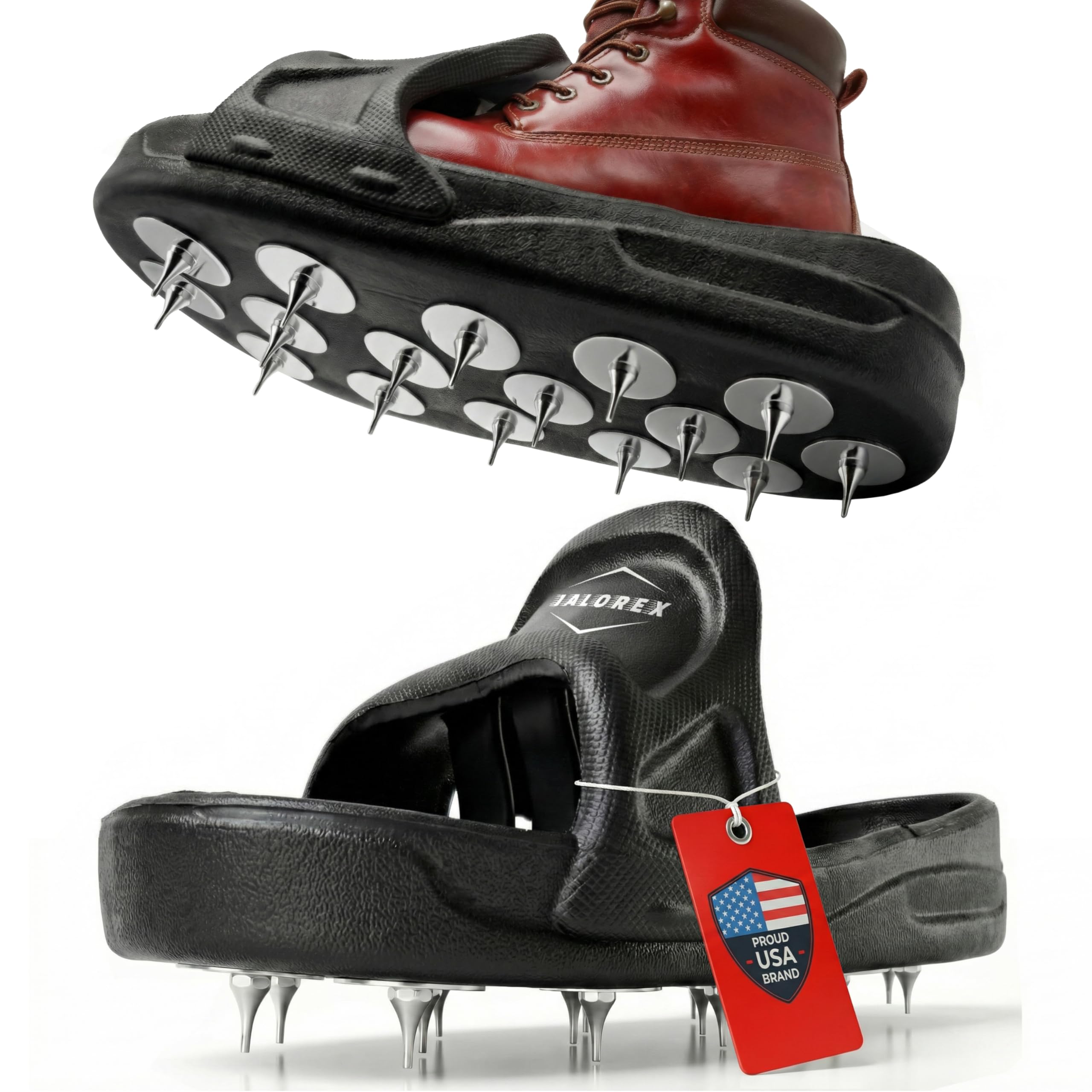 Premium Spike Shoes for Epoxy Flooring – 16 Durable Heavy-Gauge Steel Spikes with Heavy-Duty Non-Slip Design for Safe Walking on Resin, Concrete & Leveling Compounds