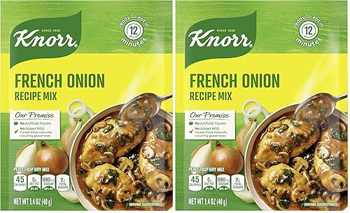 Knorr Mezcla de sopa y mezcla de recetas para sopas, salsas y comidas simples Cebolla francesa Sin sabores artificiales, 1.4 oz (paquete de 2)