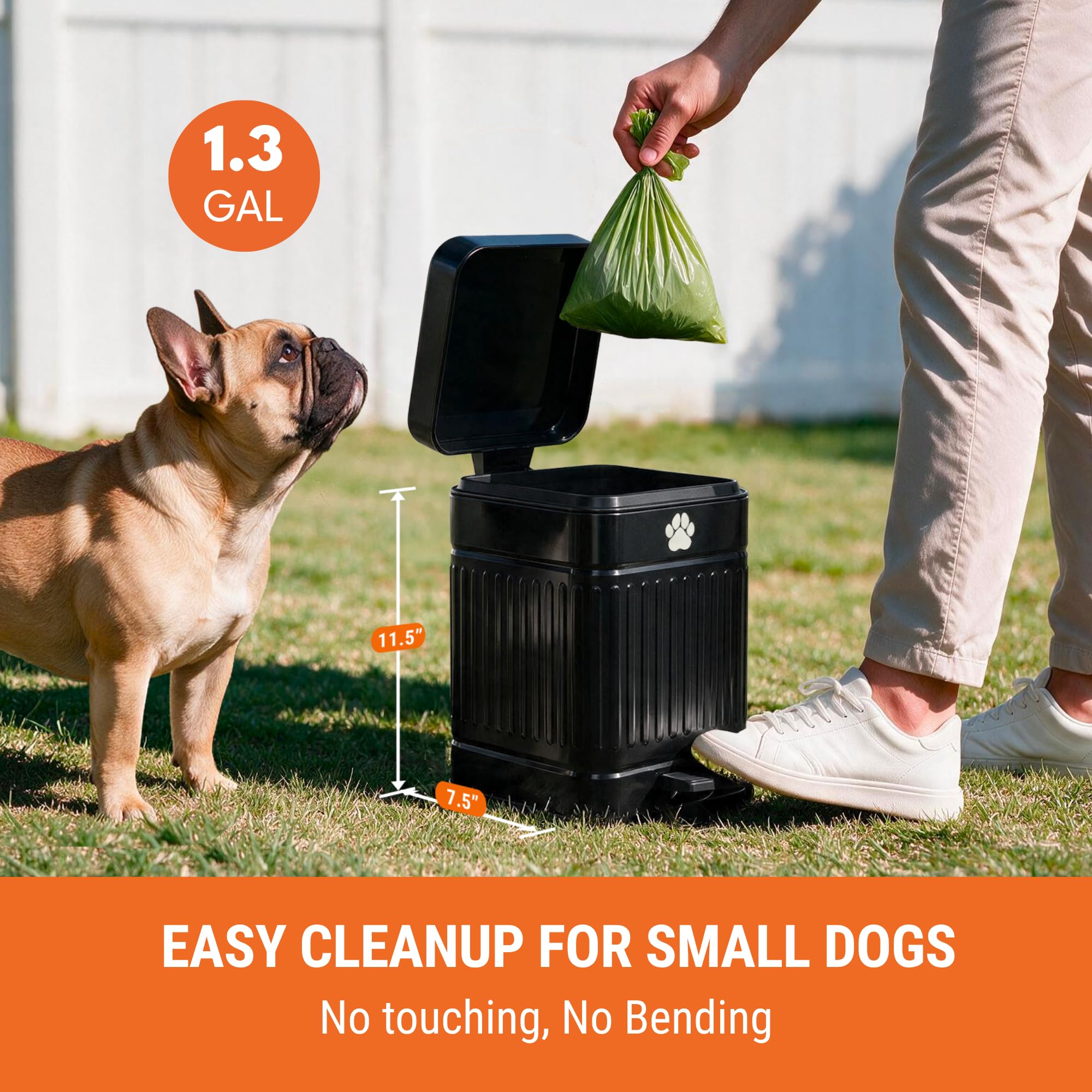 Pupzle Dog Poop Can - Odor Blocking Outdoor Bin -2