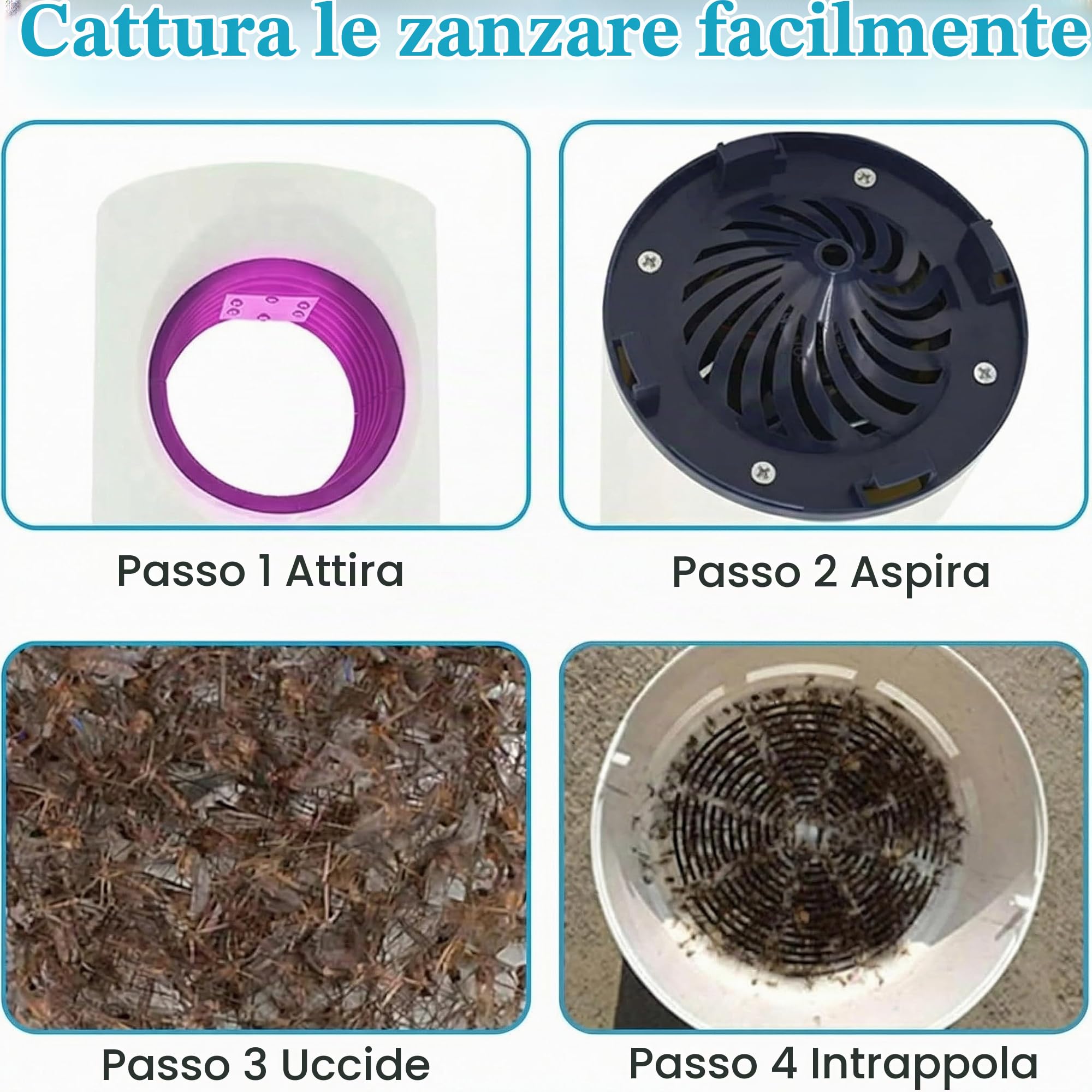 Professionale Lampada Antizanzare Elettrica, Atossica UV Anti Mosche, Trappola Zanzare, 2026 Zanzariera Elettrica da Interno per Casa Giardino Interno Cucina Soggiorno, Insetti Zanzare, Mosca,Falene