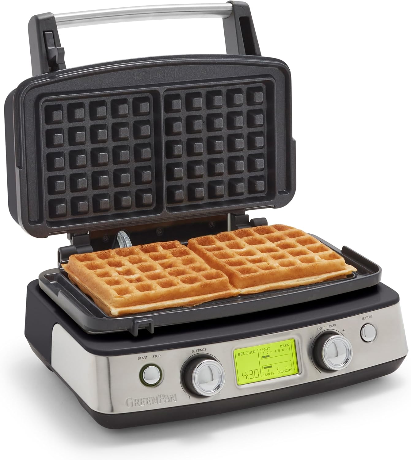 GreenPan Elite 2Square Belgian & Classic Waffle Iron