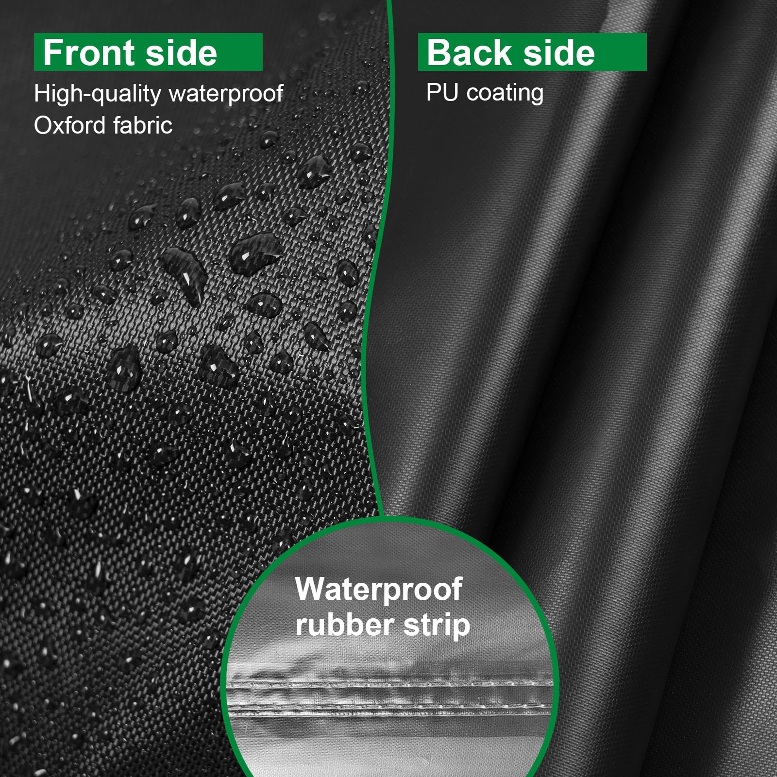 WOLTU Copertura per Mobili da Giardino in Oxford 420D, Telo Copertura da Esterno con Coulisse, Idrorepellente Antivento anti-UV, Copertura per Tavolo e Sedie da Esterno, 250x210x90 cm Nero