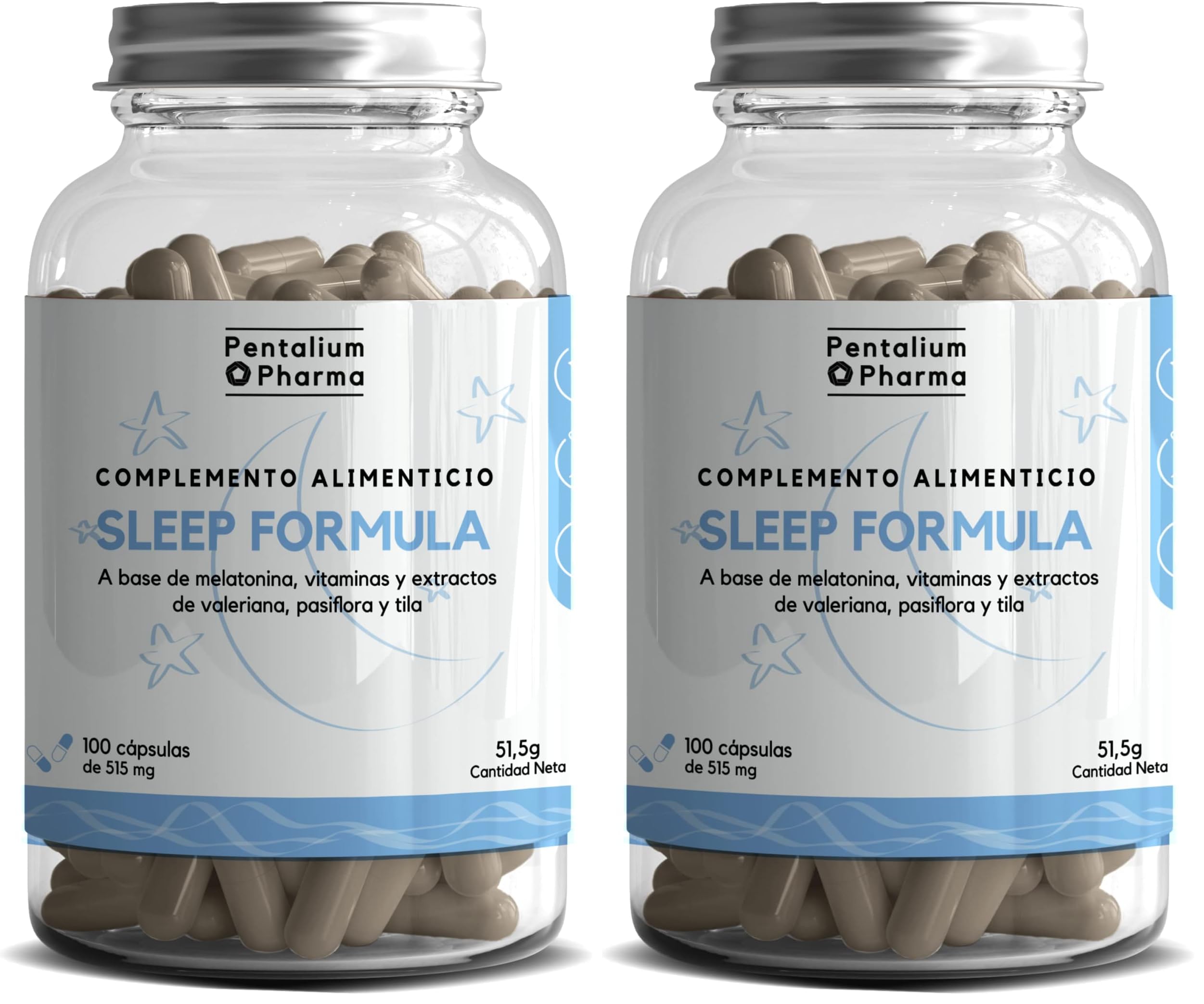 Melatonina Formula - Pastillas para dormir 100% Naturales I 100 cápsulas - 1 al