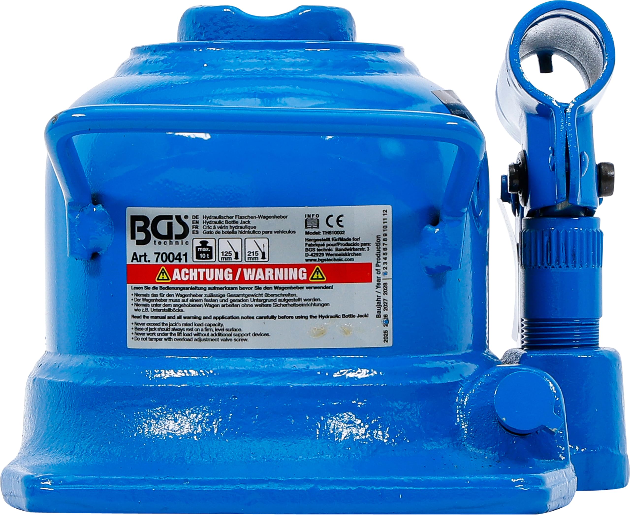 BGS 70041 | Hydraulischer Flaschen-Wagenheber | extra flach | 10 t | Stempelwagenheber/Kompakt-Wagenheber