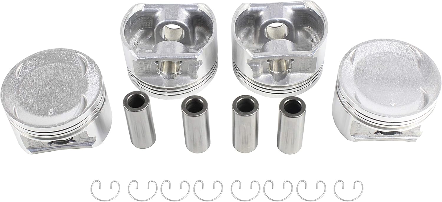 DNJ P214 Piston Set Standard for 1998-2002 Acura, Honda, Isuzu Accord, CL, Oasis 2.3L L4 16V SOHC 2254cc