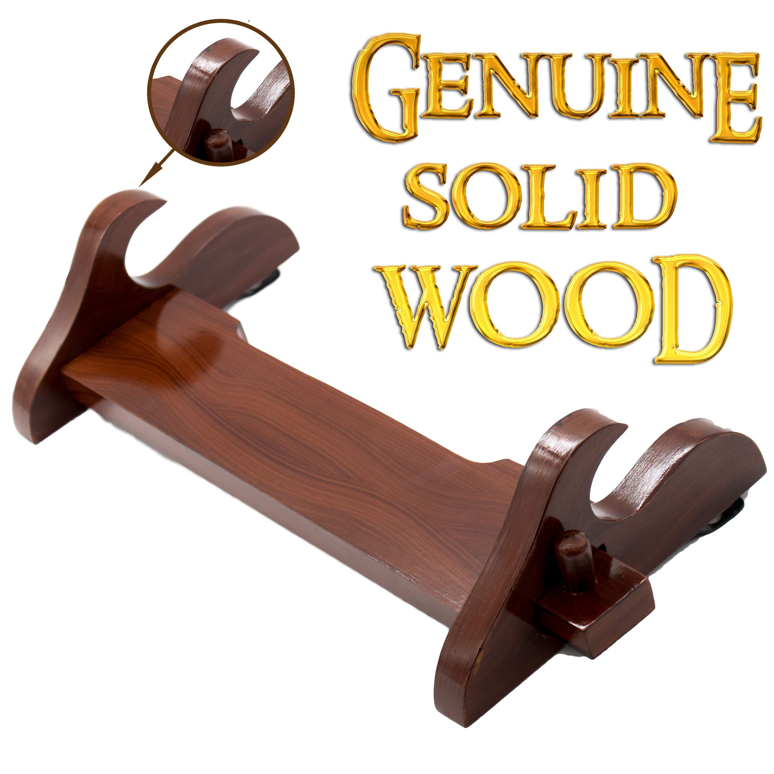 Mythrojan Solid Wood Sword Stand Medieval Sword Wall Mount Samurai