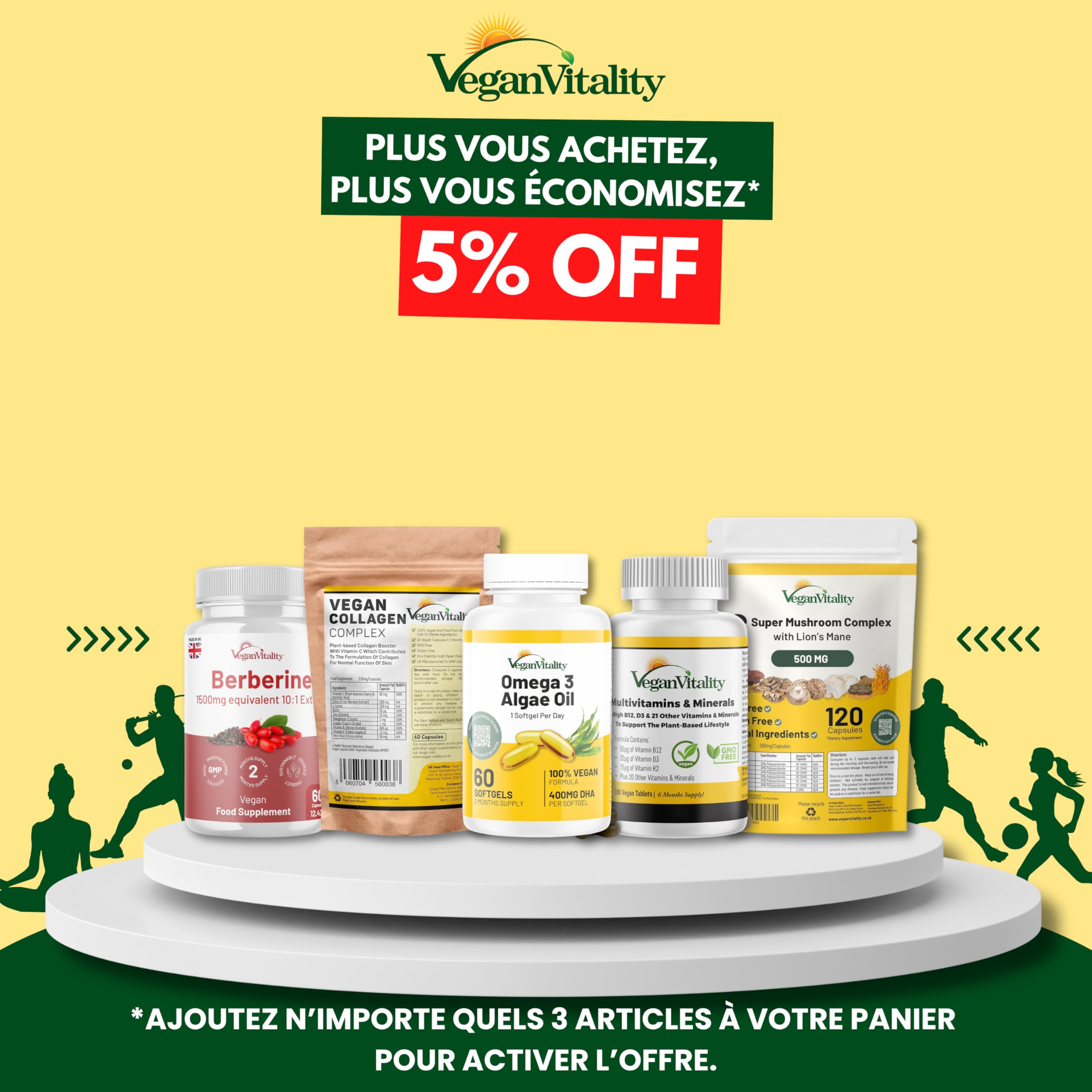 Multivitamines et minéraux vegan – Source renforcée de vitamine C, vitamine k2, B12 et fer - 180 pilules vegan multivitamines. 6 mois de complément alimentaire vegan & végétarien