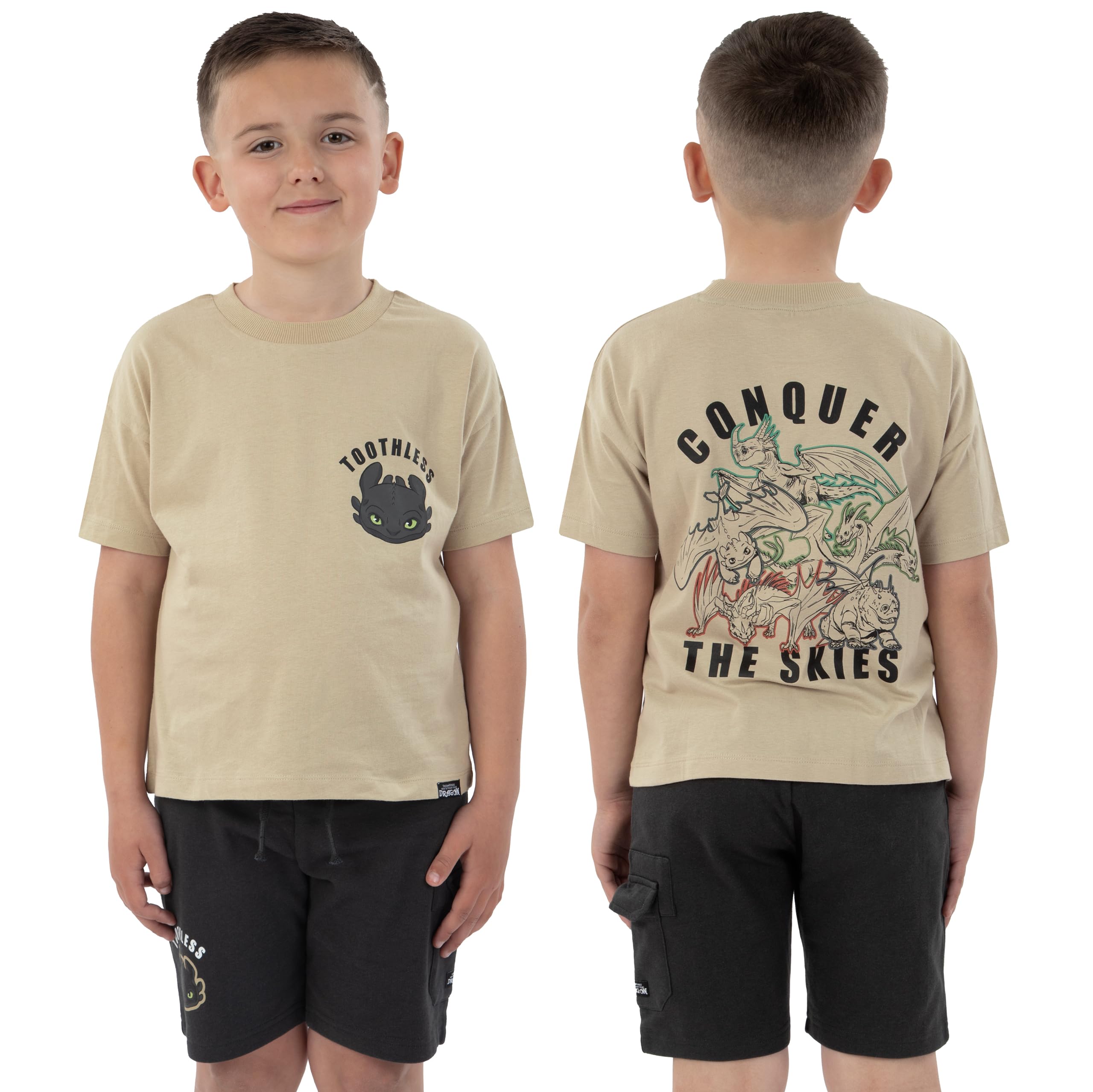 How To Train Your Dragon Conjunto De Camiseta Y Pantalón Corto Para Niño, Camiseta Y Short Desdentao Para Niño, Divertido Conjunto De Algodón