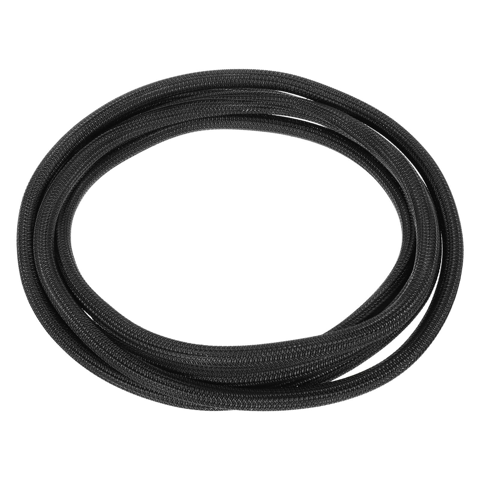 sourcing map Split Sleeve Wire Loom 11/32" 9.84Ft Black Self Wrapping Braided Sleeve UL94-V2 Fireproof PET Sleeving for Automotive, Home Cable Management