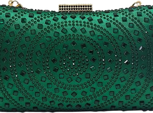 Miniatura 7 de Caja de cristal embrague bolsos de diamantes de imitación para mujeres bolso de fiesta de boda bolsa de noche