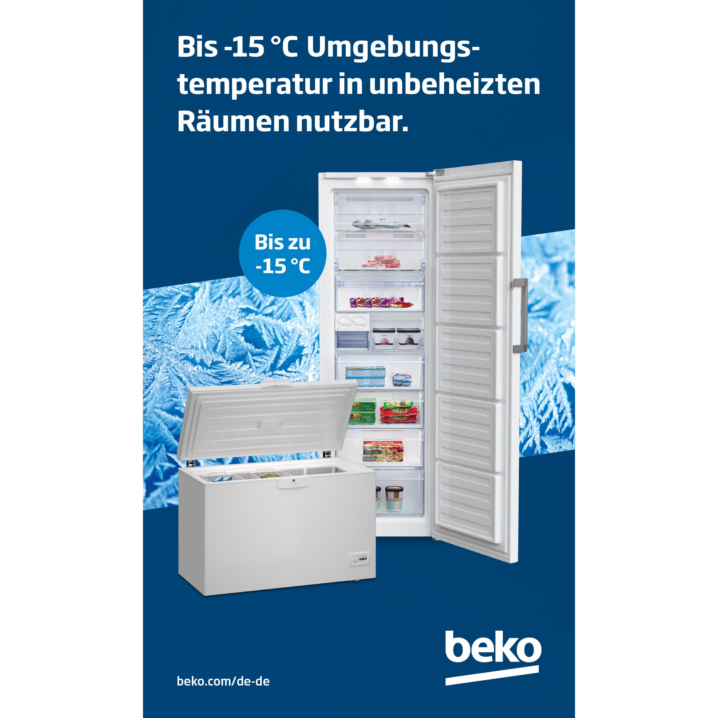 Beko FSE1074N Tischgefrierschrank abnehmbare Arbeitsplatte unterbaufähig 37 dB