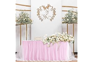 Hiasan Pink Tulle Table Skirt Tablecloth: The Epitome of Elegance and Feminine Charm