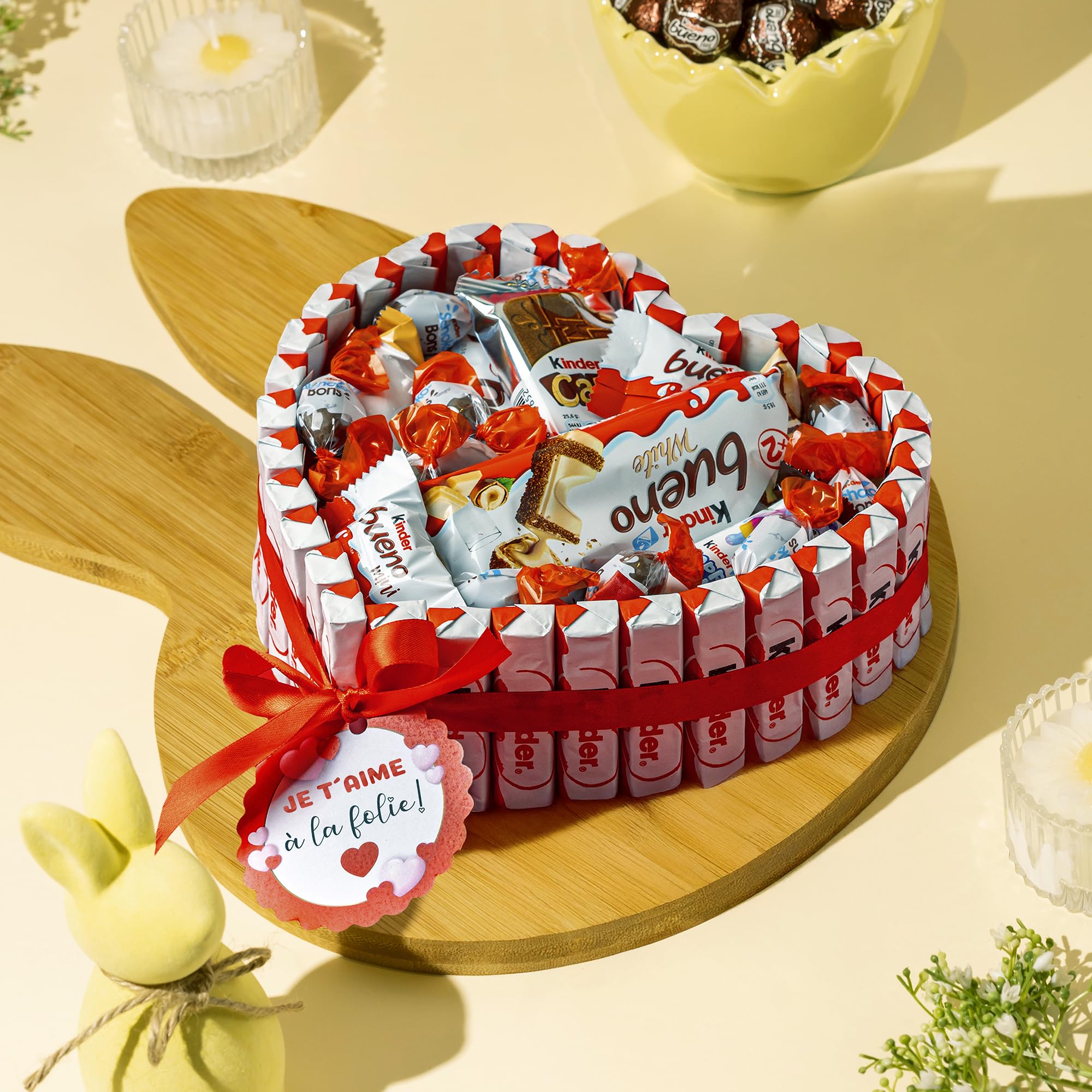 Onza Chocolat paques Kinder - Oeuf de paques Schokobons, Kinder Bueno Surprise, Happy Hippo - Chocolat pâques enfant - Coffret Cadeau à offrir pour Femme, Homme.
