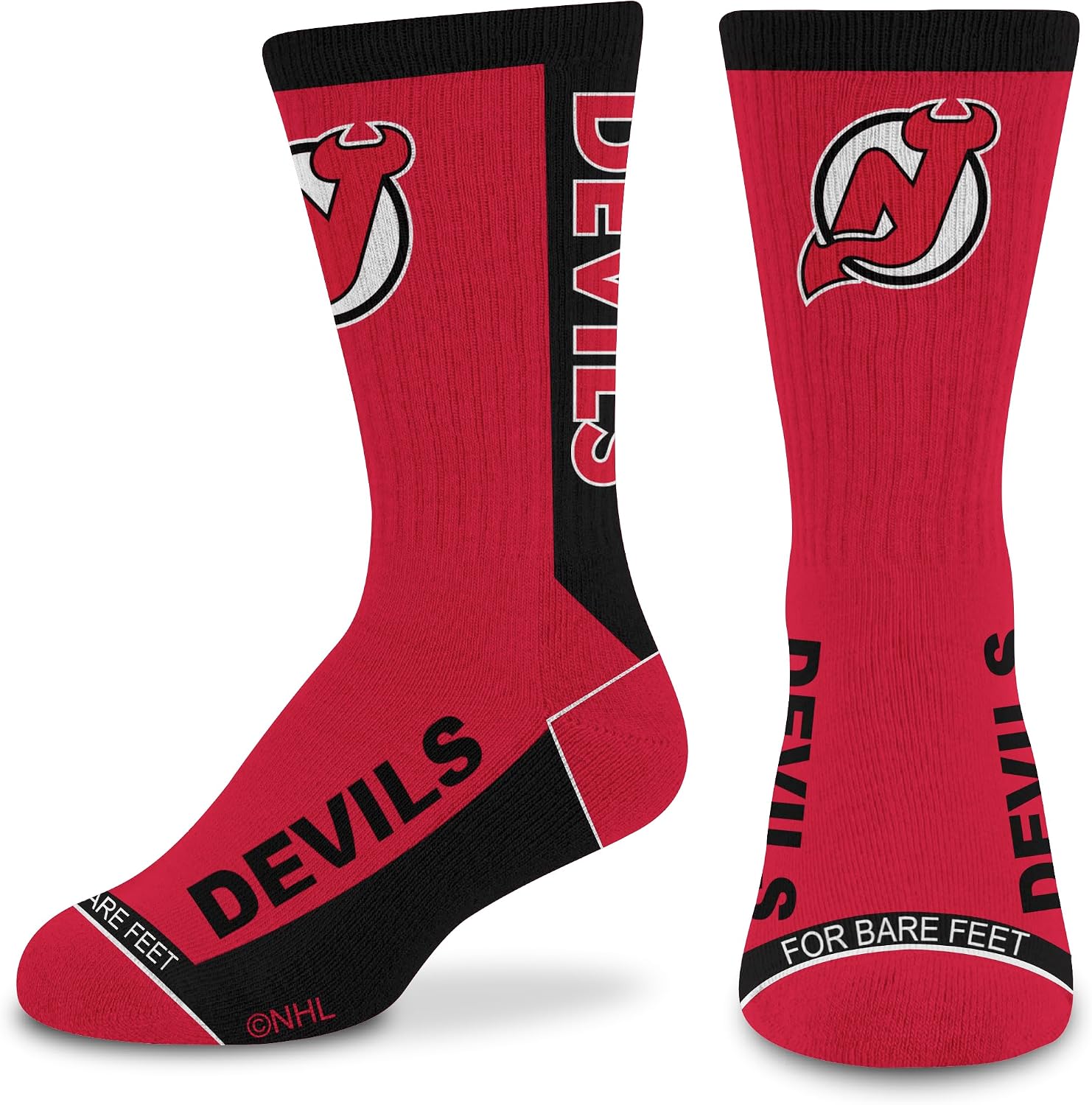For Bare Feet NHL Unisex Kids Nhl Mvp Crew Sock Youth