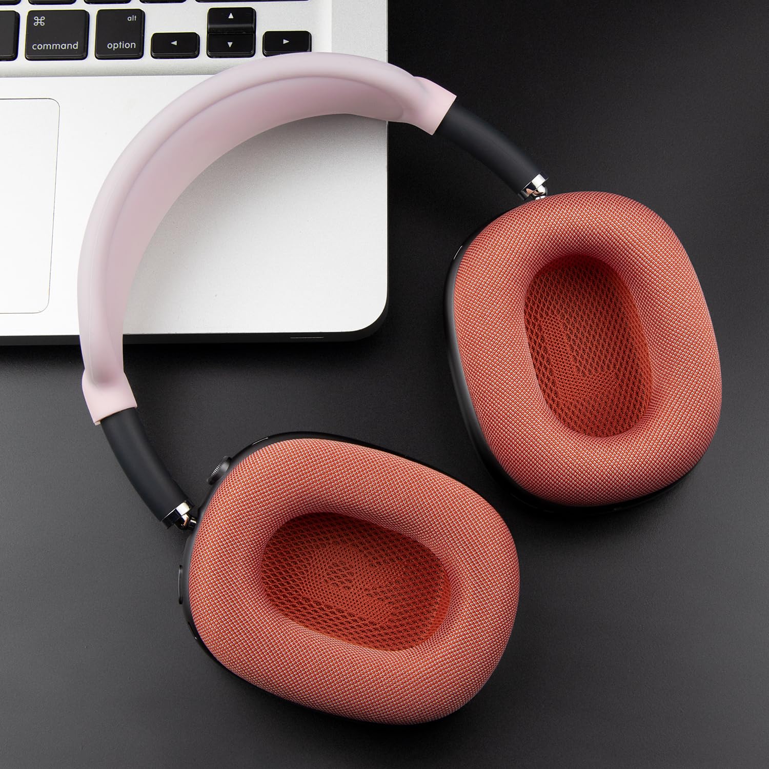 SOULWIT Replacement Earpads for Airpods Max Over-Ear Headphones, Ear Pads Cushions with Durable Mesh Fabric, Softer Foam - Pink - Image 2