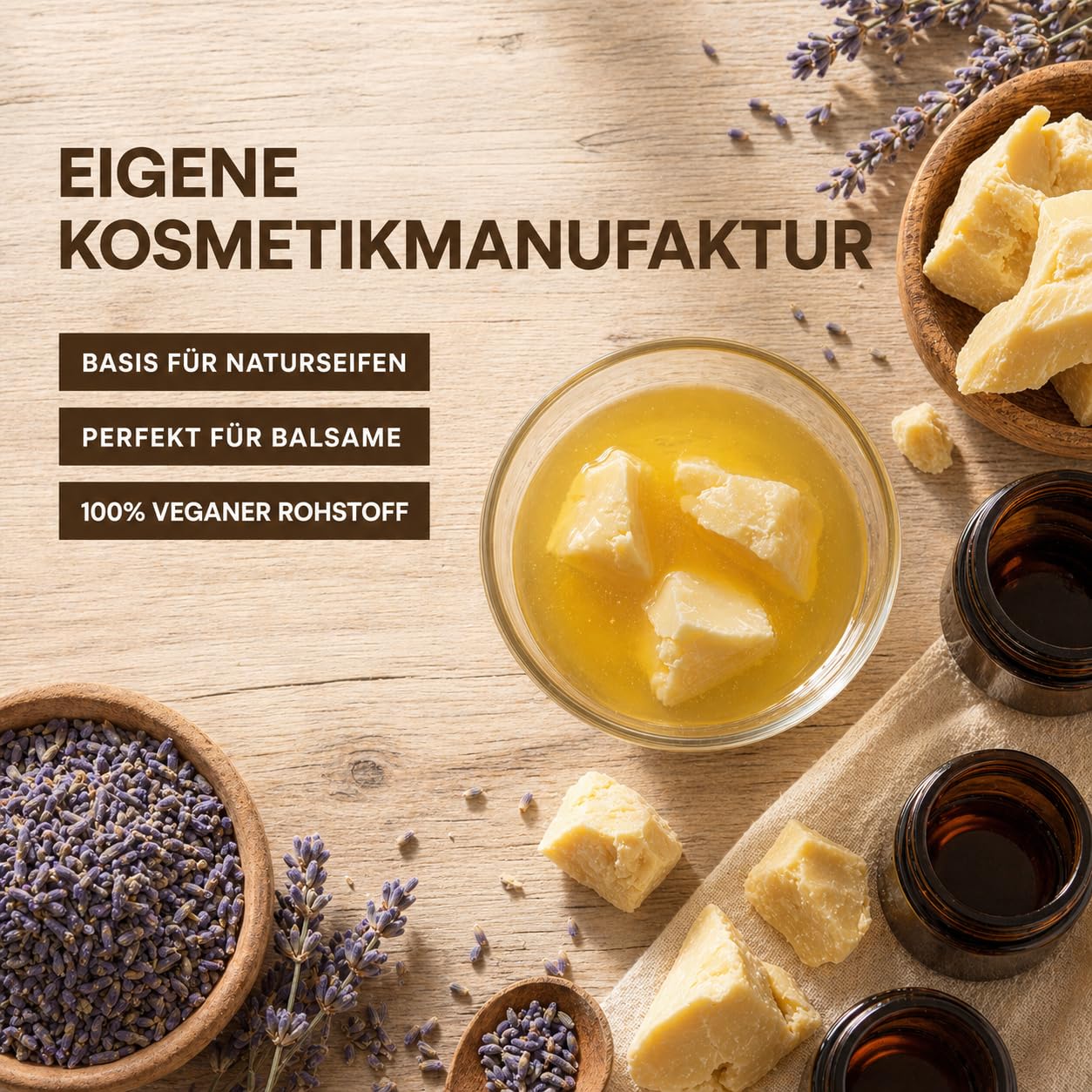 GiDeli Kakaobutter 10kg im Eimer - Das Kakaofett Tiefenwirksam Feuchtigkeitsspendend und Regenerierend - Unraffinierte Butter für Haut und Haarpflege - Das Kakaobohnenfett mit Schutzwirkung