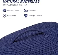 Vista 49 de Sea Team Round Cotton Rope Storage Basket with Lid, Lidded Woven Storage Bin, Nursery Storage Container, Diaper Caddy, Baby Shower Basket, Box, Cream