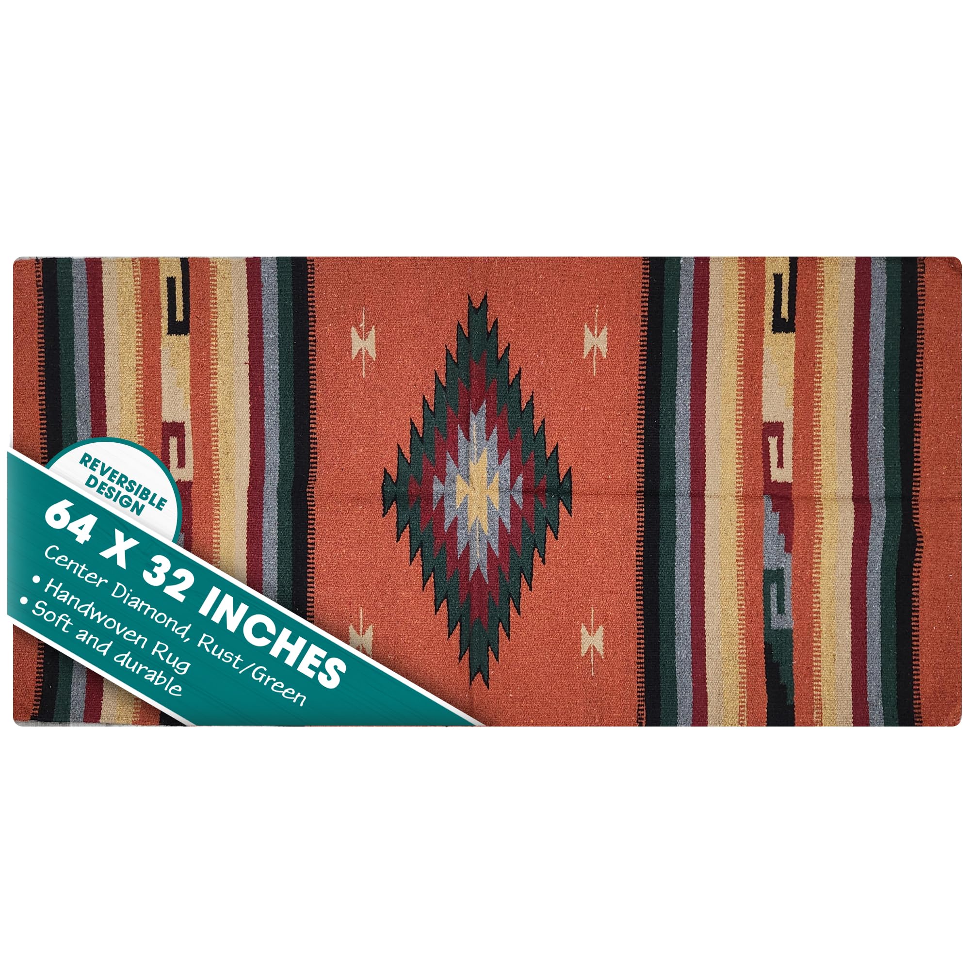 Onyx Arrow Boho Southwest Area Rug - Washable Bohemian Runner - Western Carpet - Rustic Rugs for Living Room, Outdoor Area, Bedroom, Decor, Kitchen &