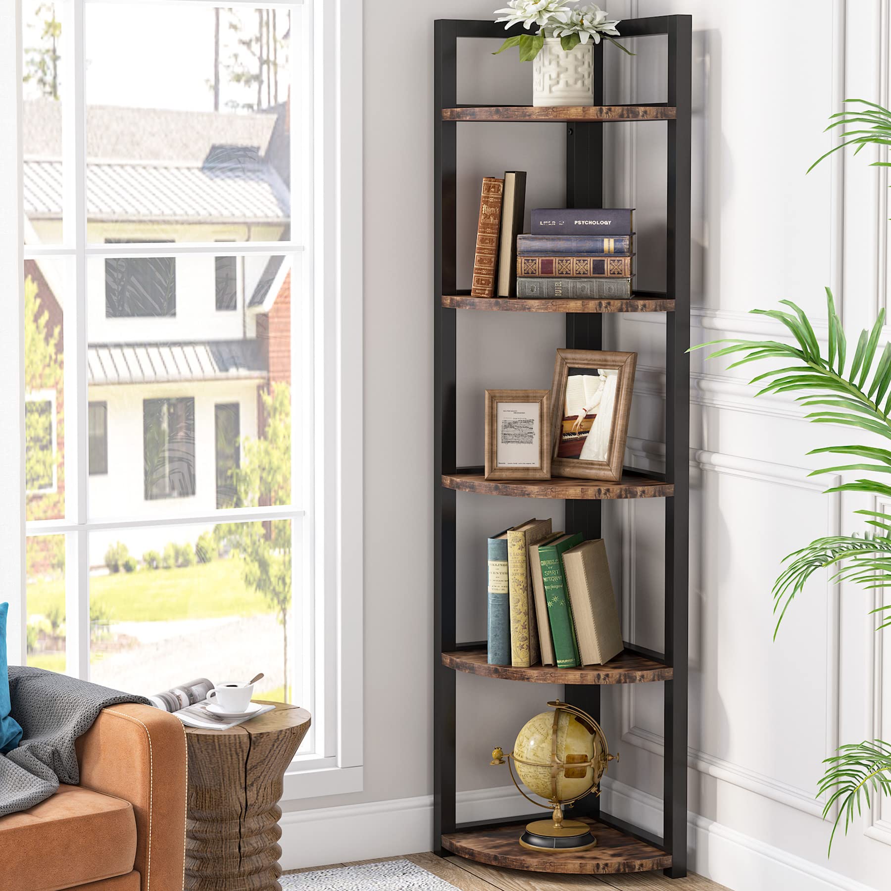TRIBESIGNS WAY TO ORIGIN 5 Tier Corner Shelves, Corner Bookshelf and ...